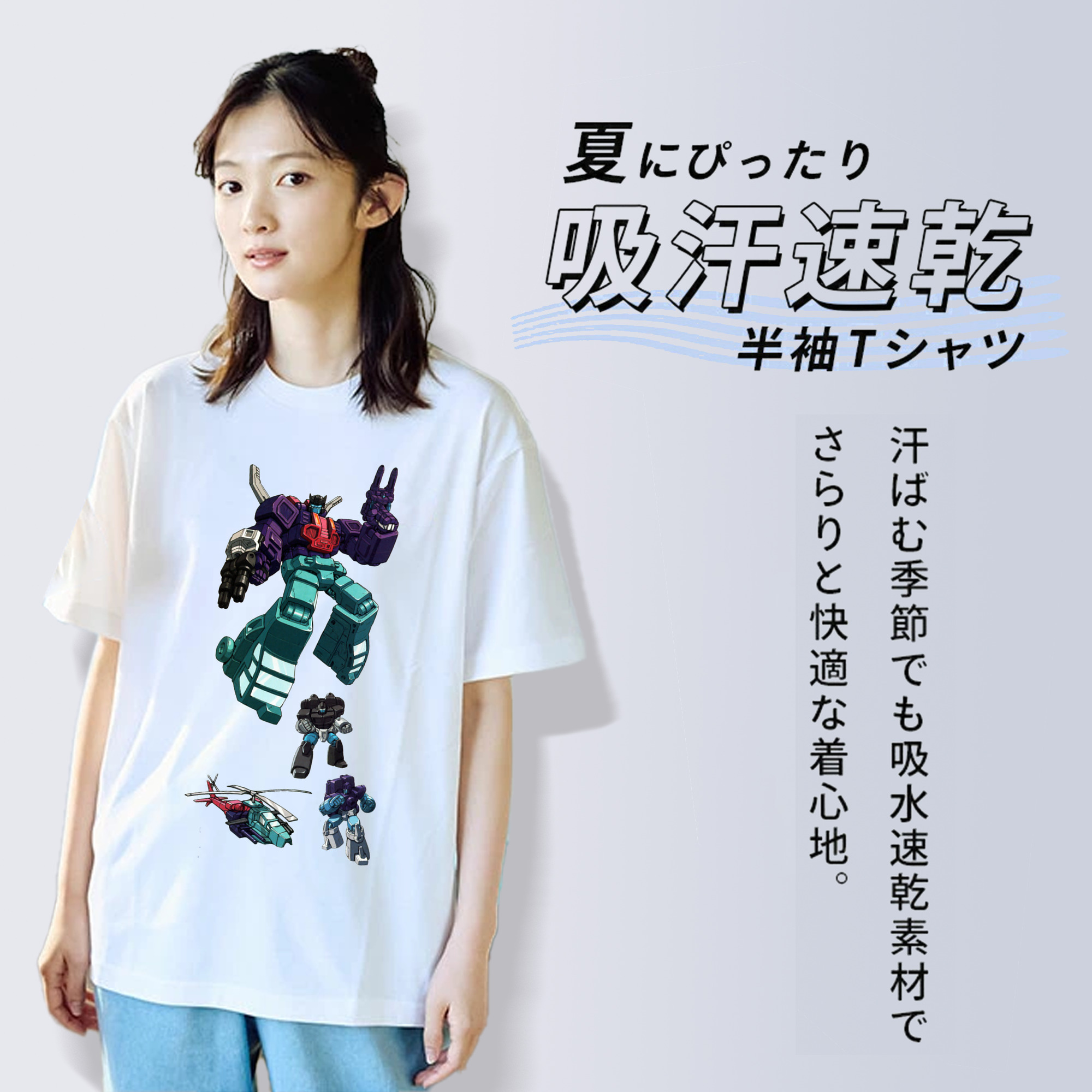  レディースカジュアルプリントTシャツ（綿100％）