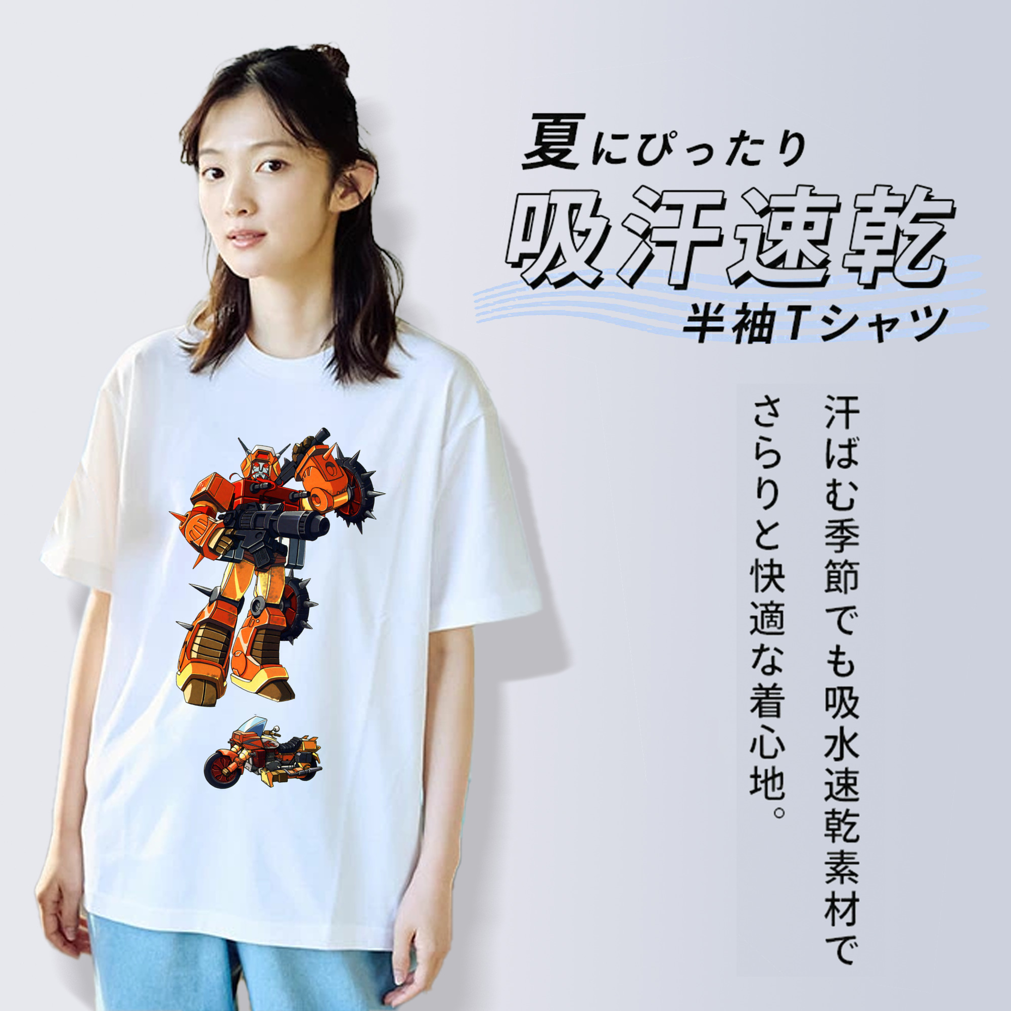  レディースカジュアルプリントTシャツ（綿100％）