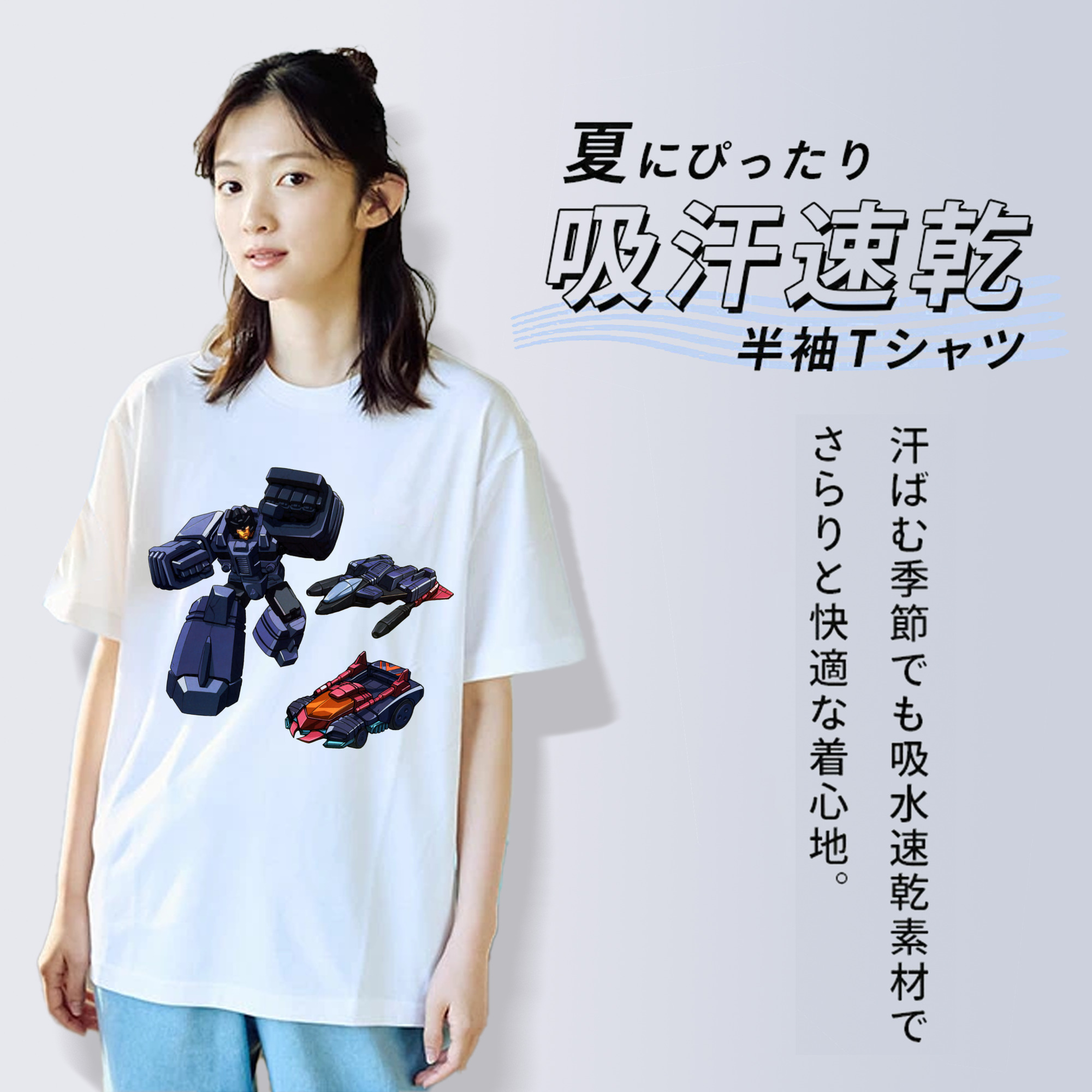  レディースカジュアルプリントTシャツ（綿100％）