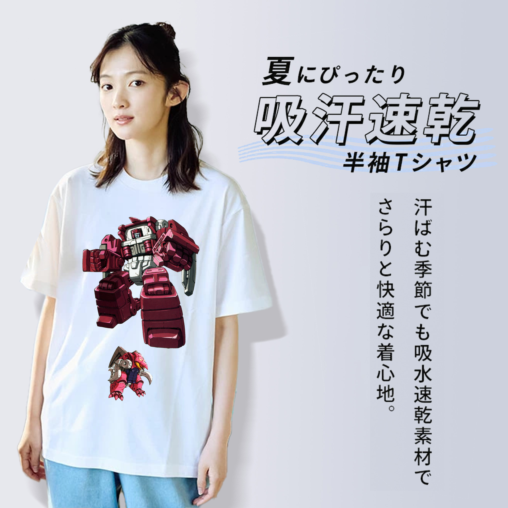  レディースカジュアルプリントTシャツ（綿100％）