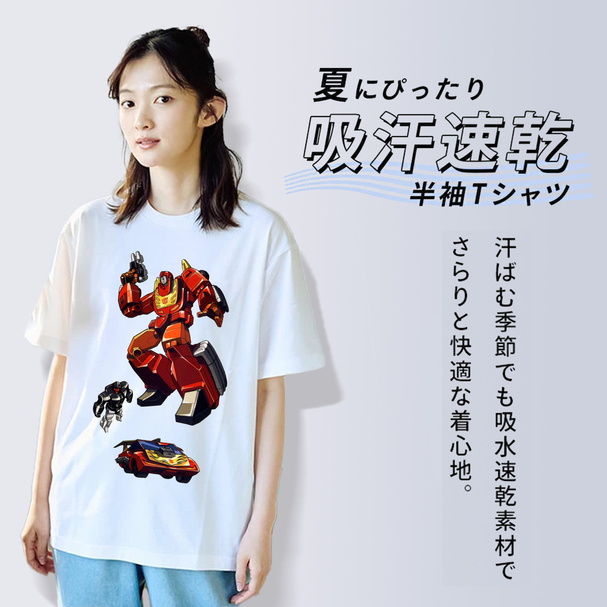  レディースカジュアルプリントTシャツ（綿100％）