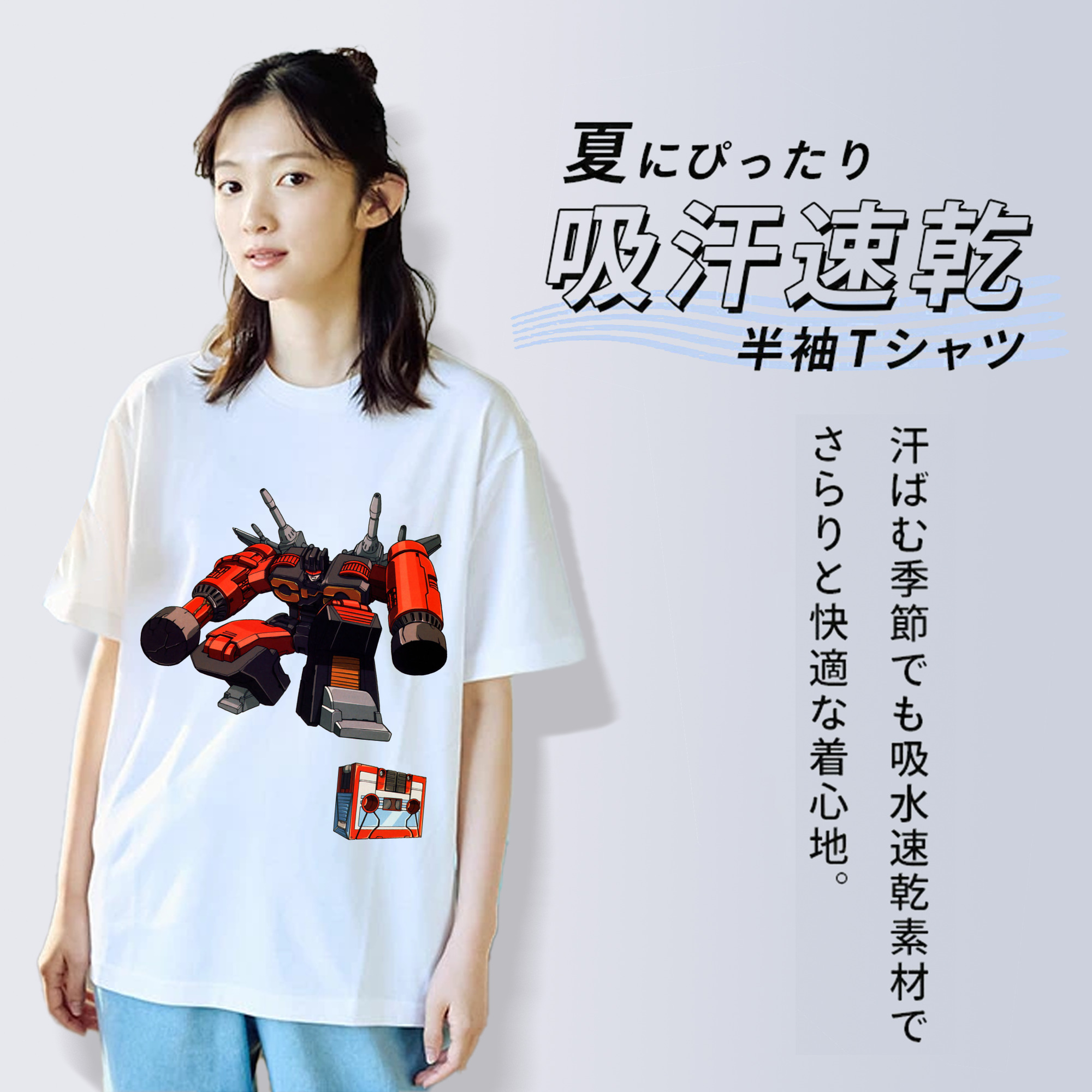  レディースカジュアルプリントTシャツ（綿100％）