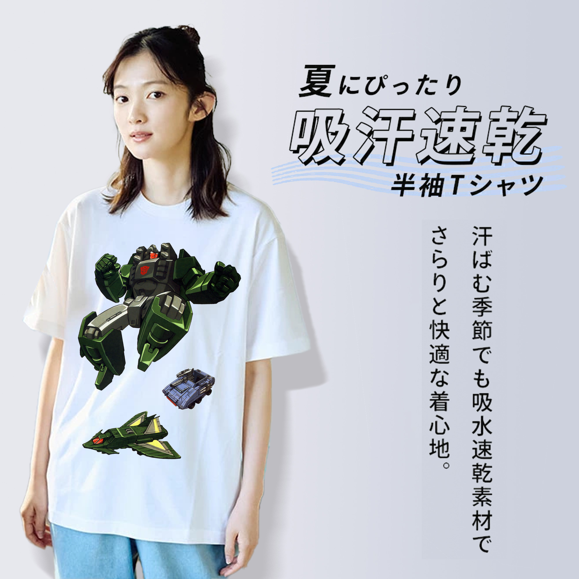  レディースカジュアルプリントTシャツ（綿100％）