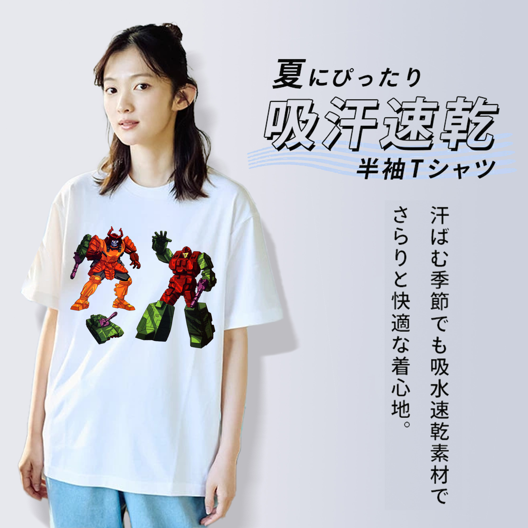  レディースカジュアルプリントTシャツ（綿100％）