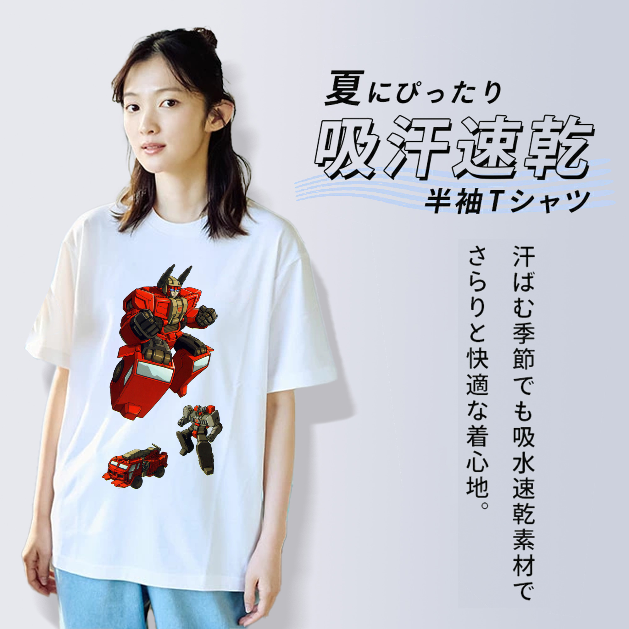  レディースカジュアルプリントTシャツ（綿100％）