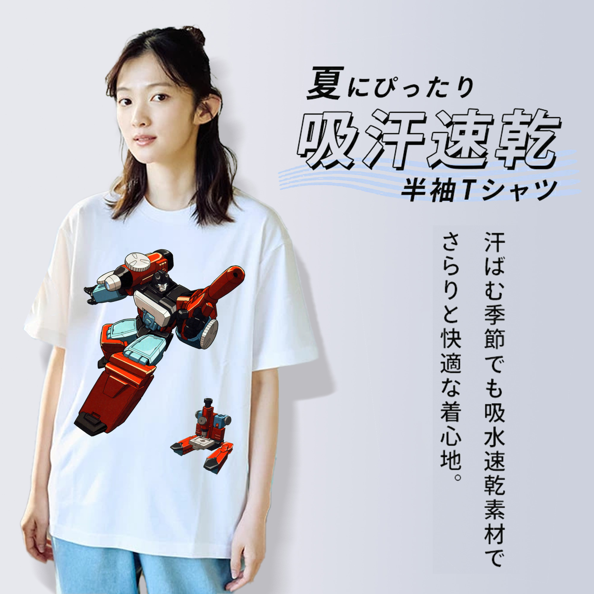  レディースカジュアルプリントTシャツ（綿100％）