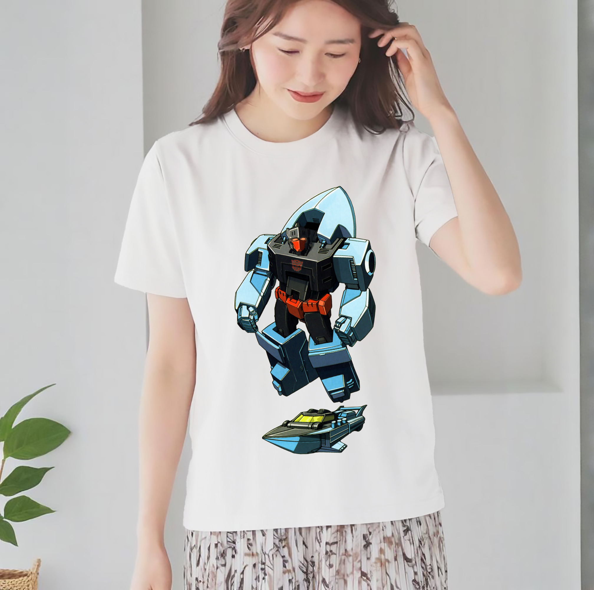  レディースカジュアルプリントTシャツ（綿100％）