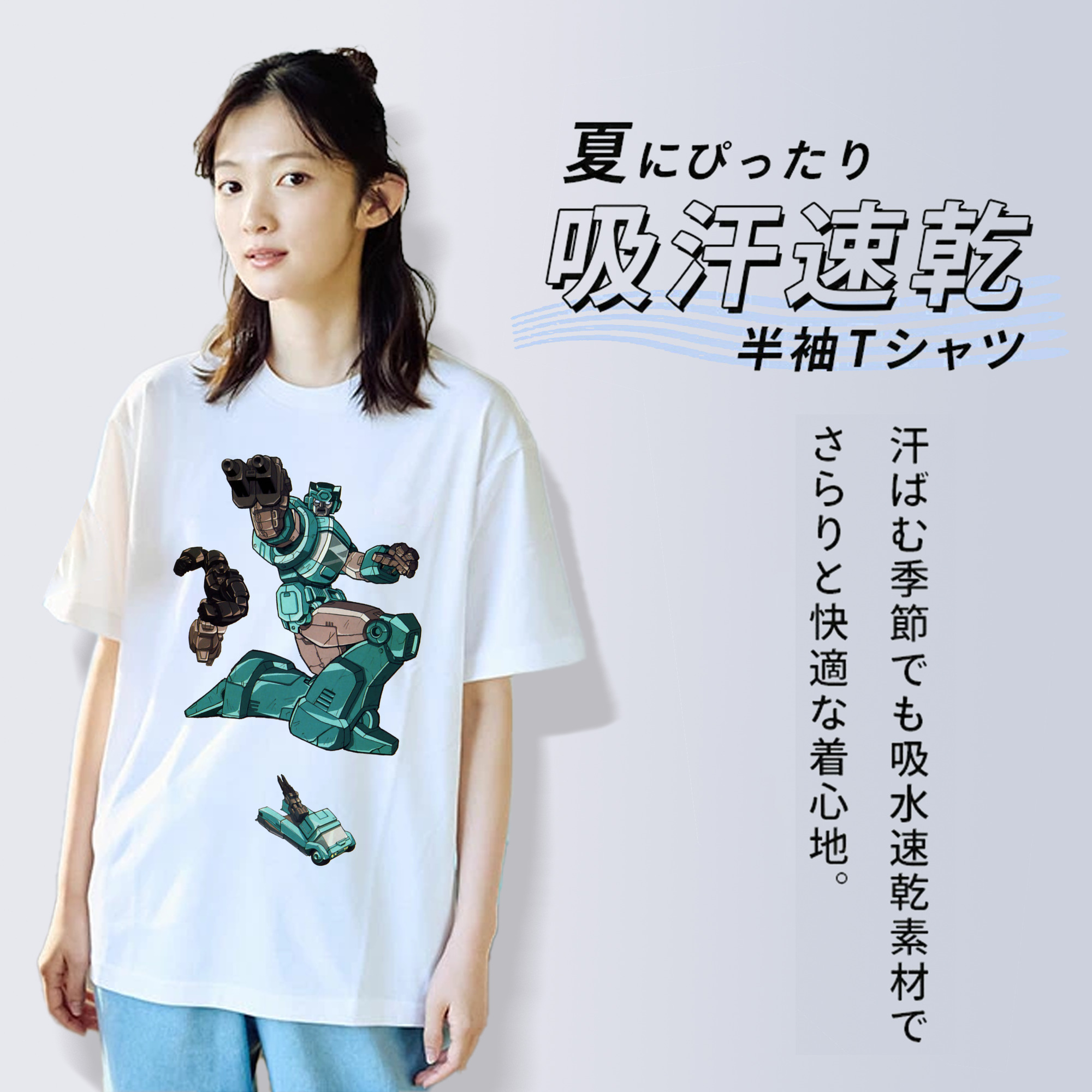  レディースカジュアルプリントTシャツ（綿100％）
