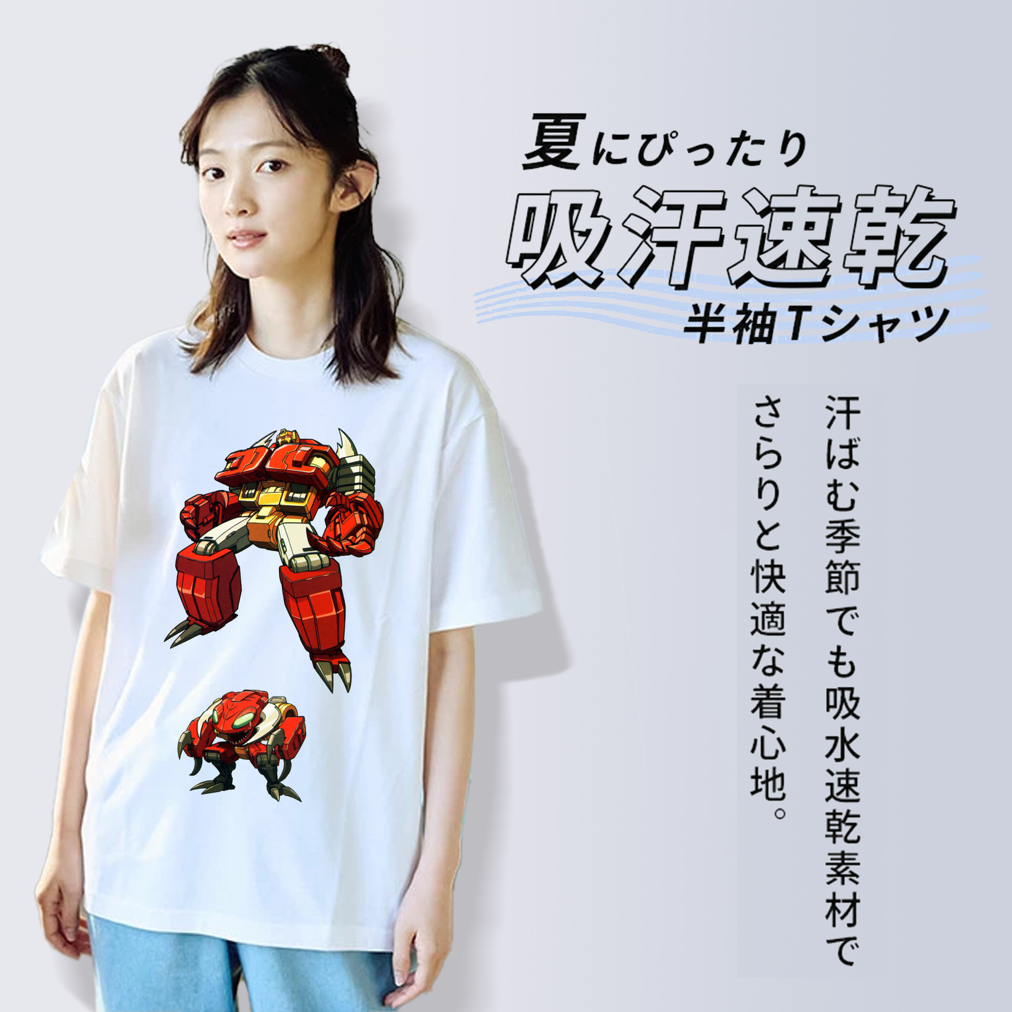  レディースカジュアルプリントTシャツ（綿100％）