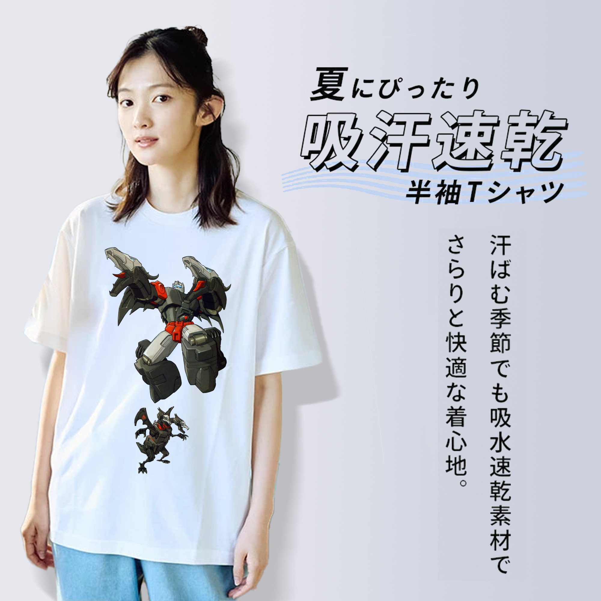  レディースカジュアルプリントTシャツ（綿100％）