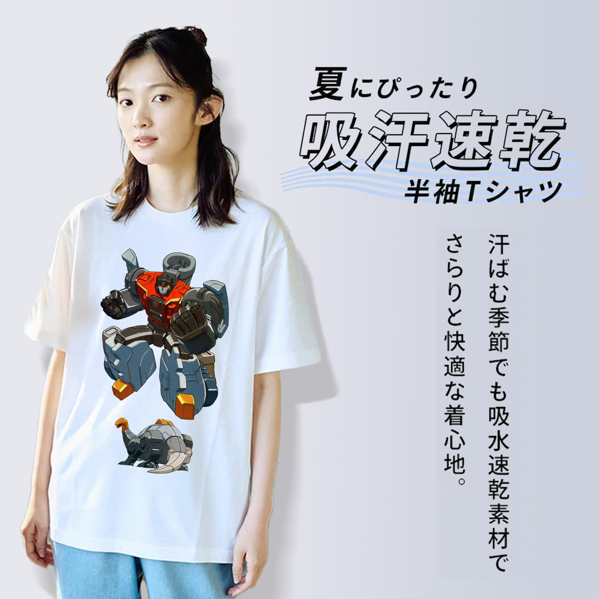  レディースカジュアルプリントTシャツ（綿100％）