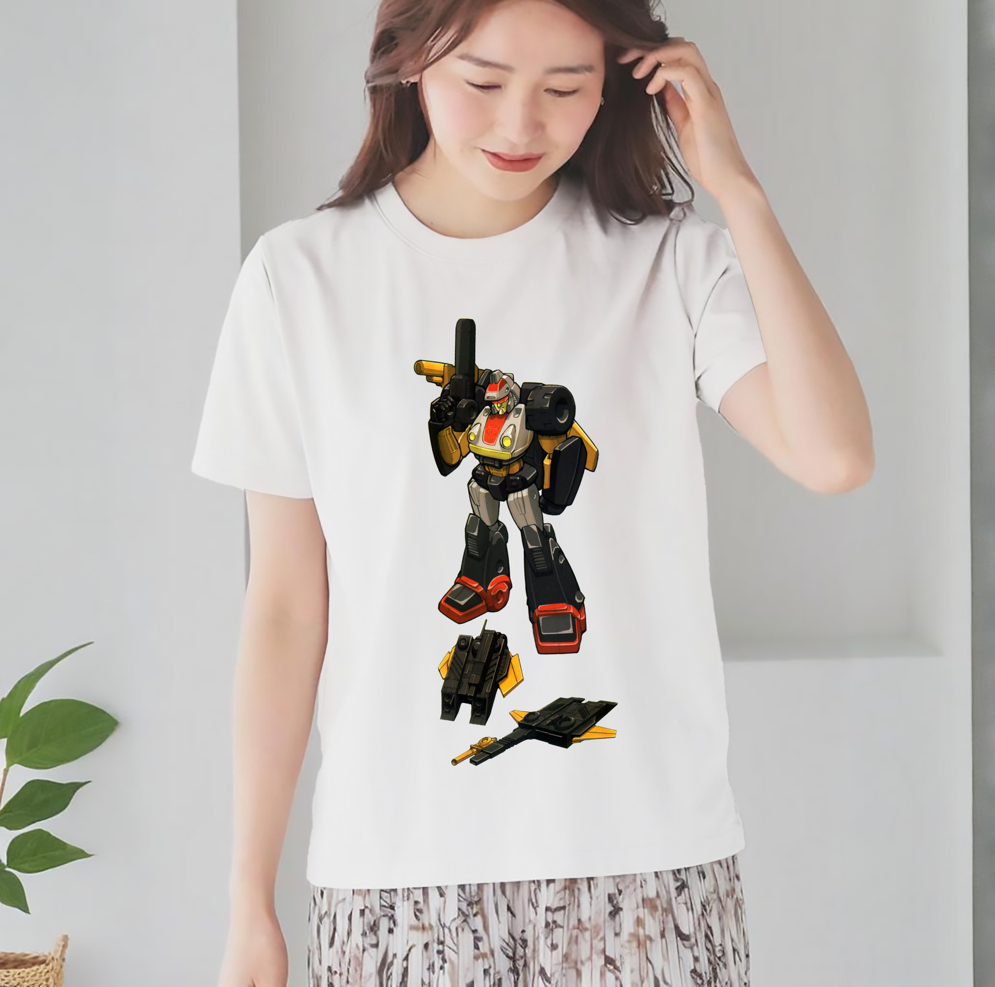  レディースカジュアルプリントTシャツ（綿100％）