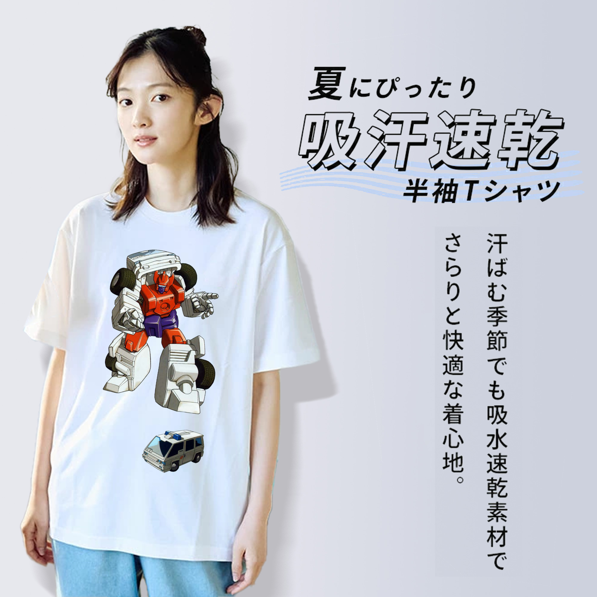  レディースカジュアルプリントTシャツ（綿100％）