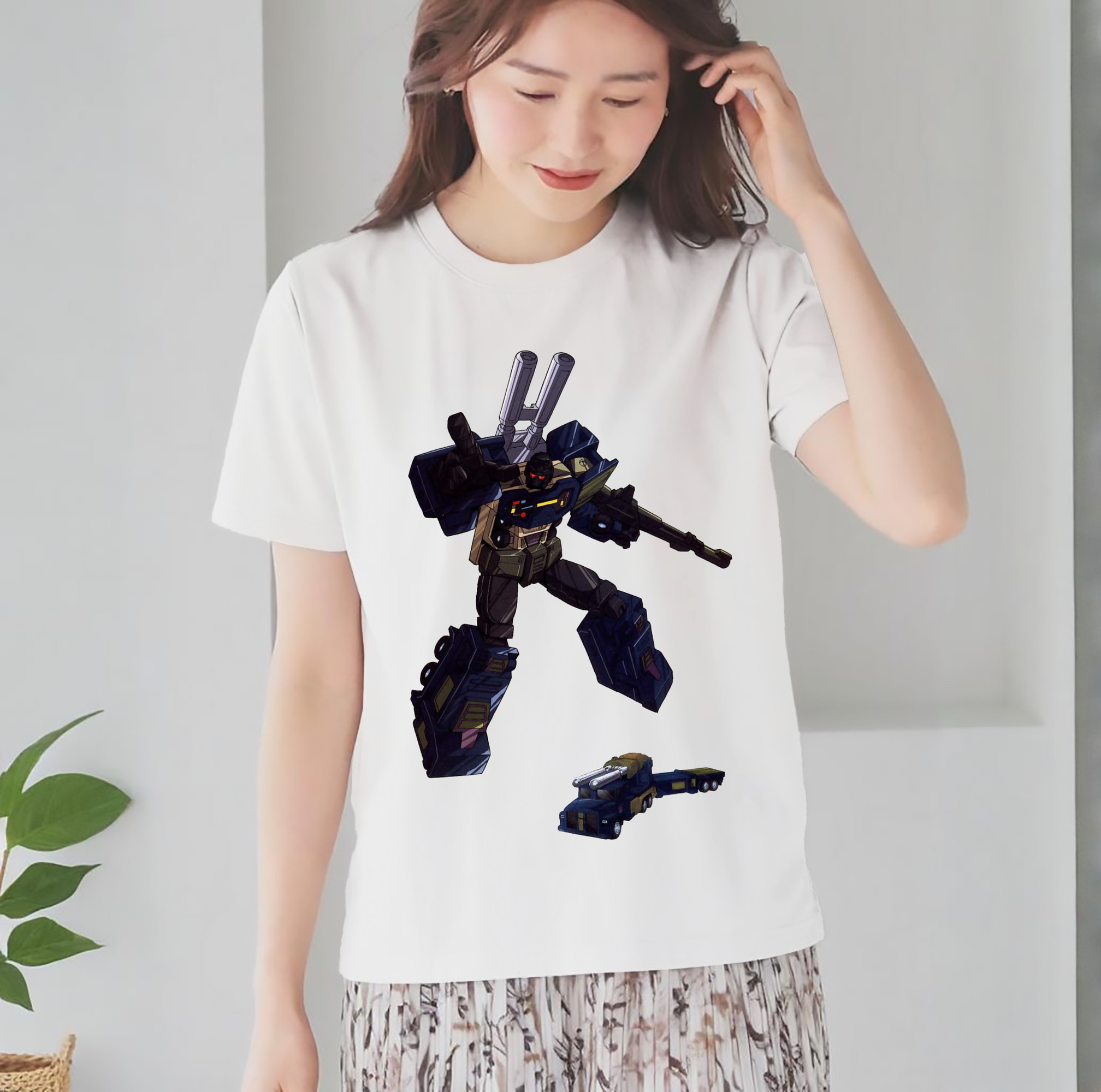  レディースカジュアルプリントTシャツ（綿100％）