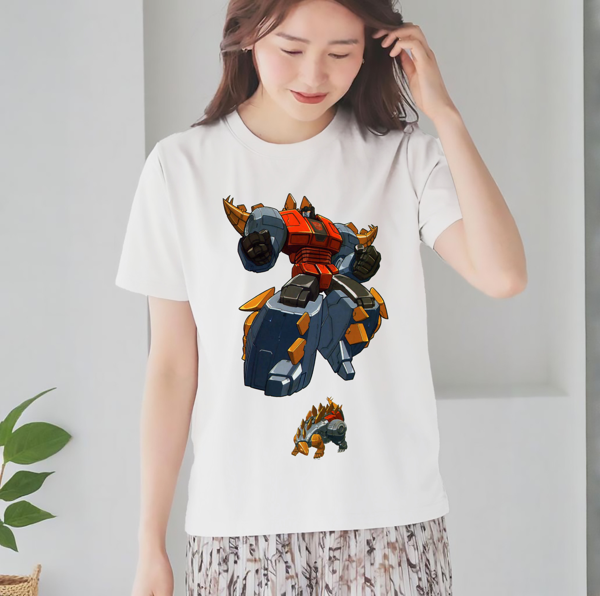  レディースカジュアルプリントTシャツ（綿100％）