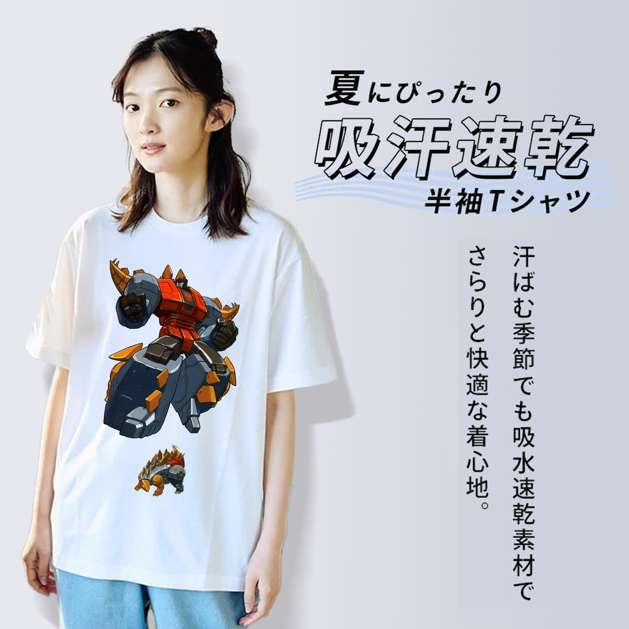  レディースカジュアルプリントTシャツ（綿100％）