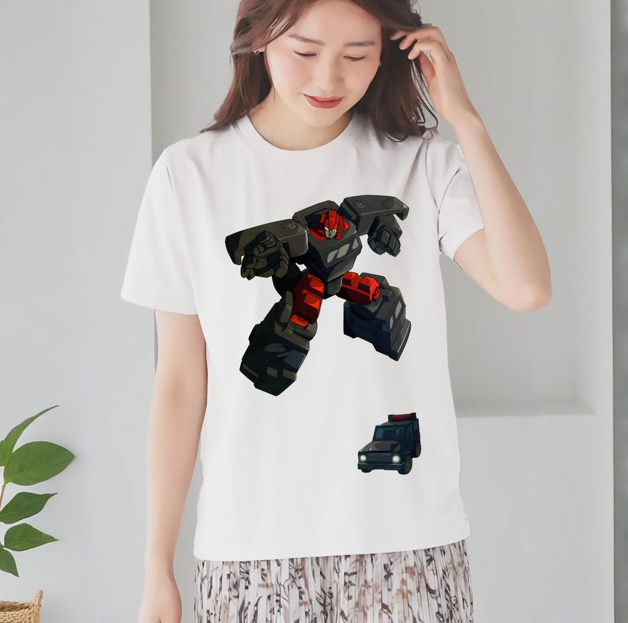  レディースカジュアルプリントTシャツ（綿100％）