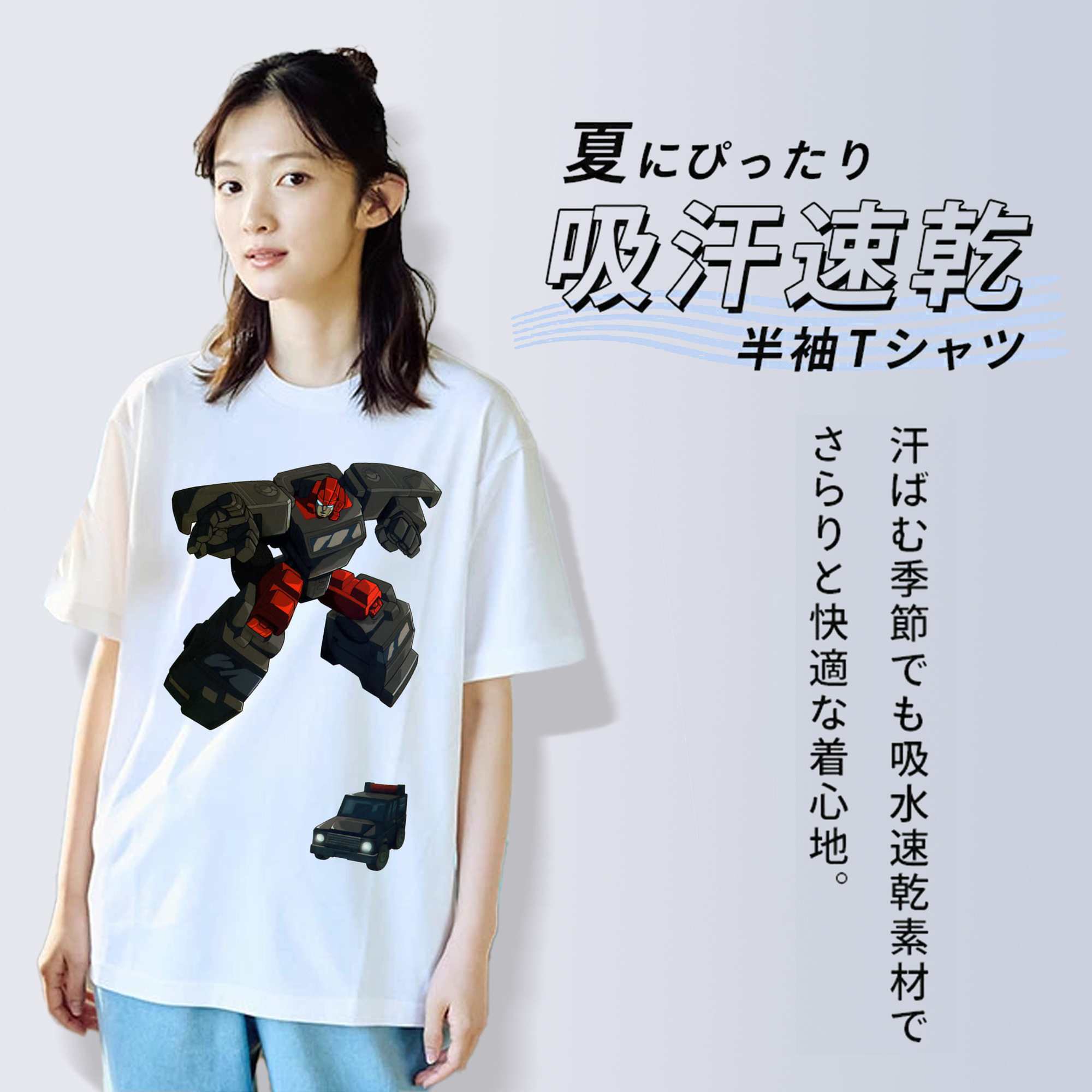  レディースカジュアルプリントTシャツ（綿100％）