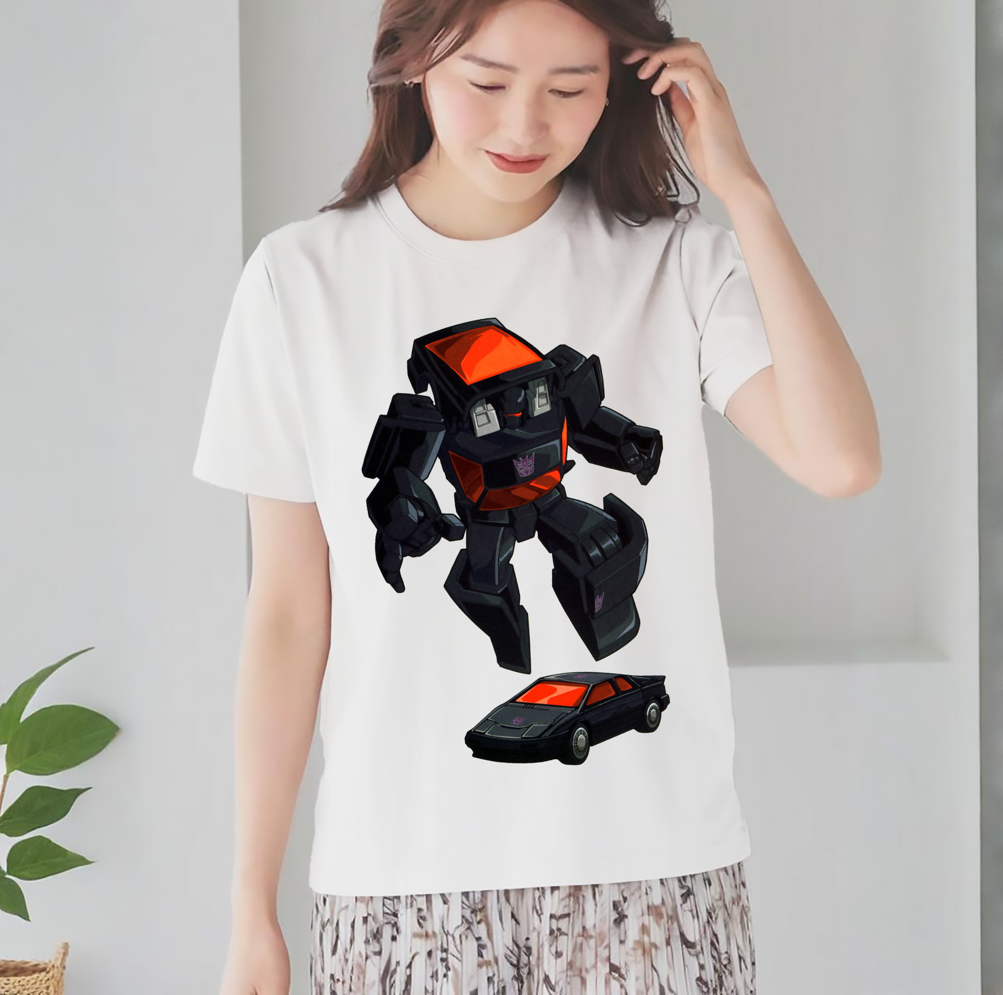  レディースカジュアルプリントTシャツ（綿100％）