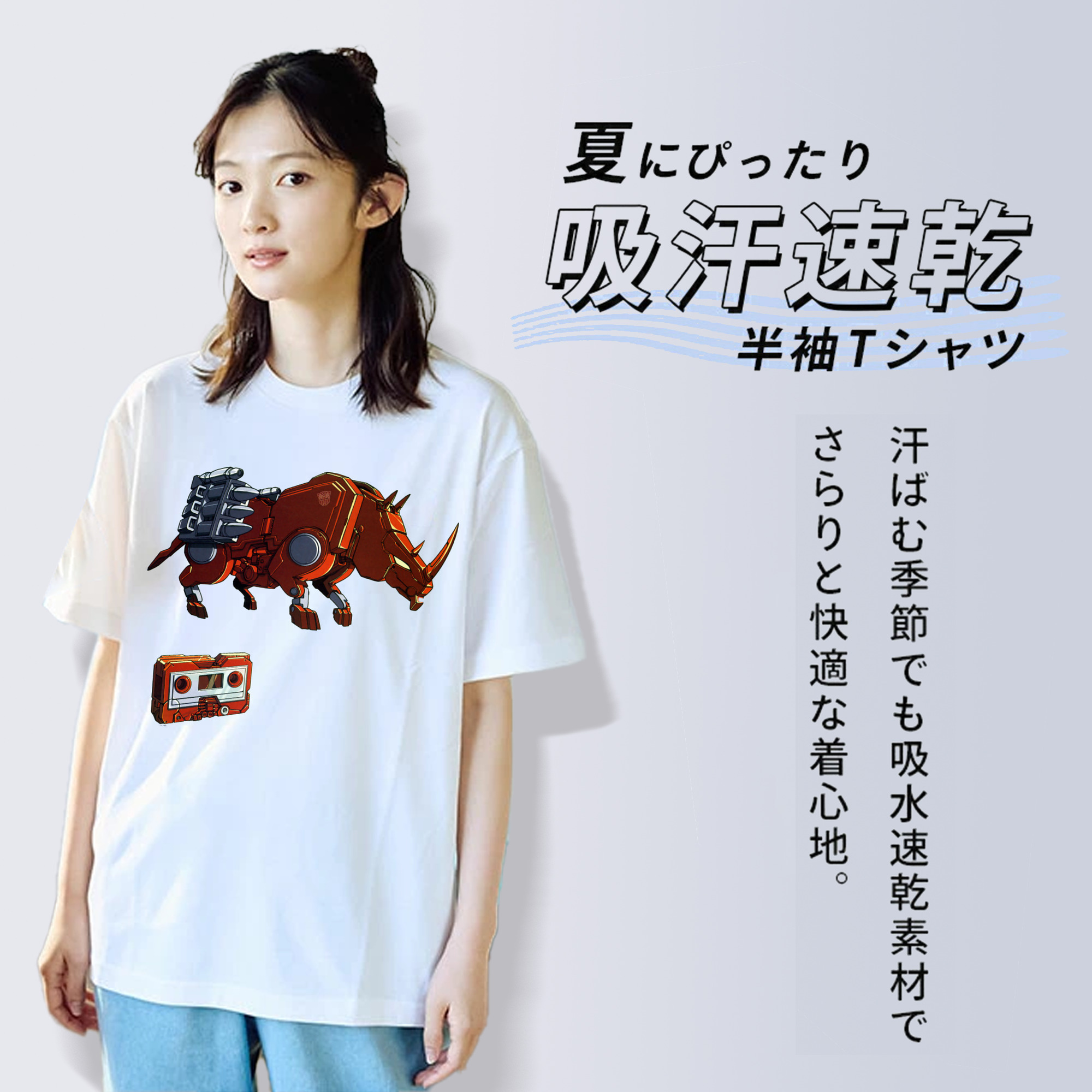  レディースカジュアルプリントTシャツ（綿100％）