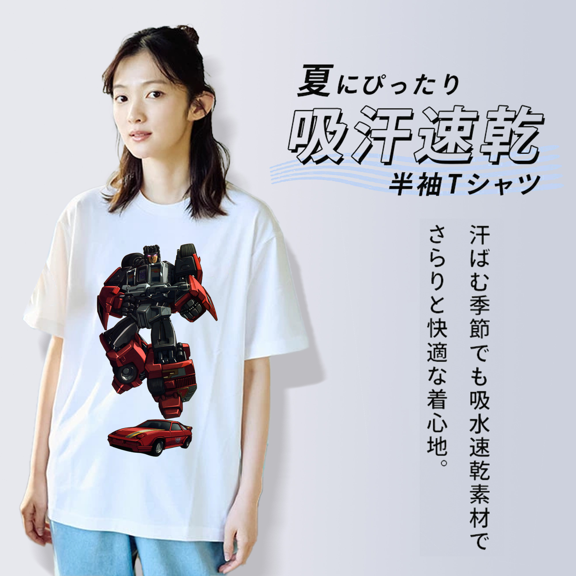  レディースカジュアルプリントTシャツ（綿100％）