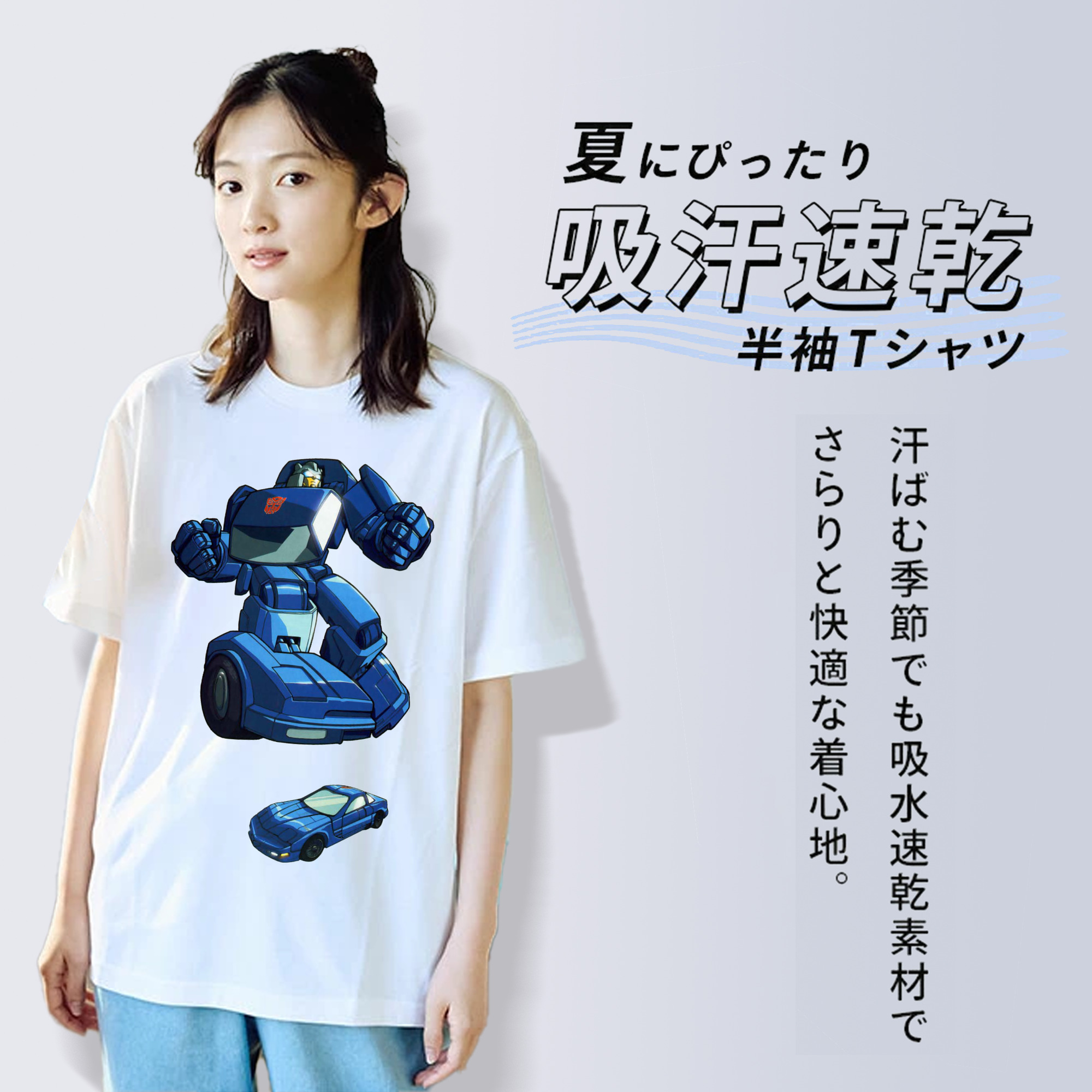  レディースカジュアルプリントTシャツ（綿100％）