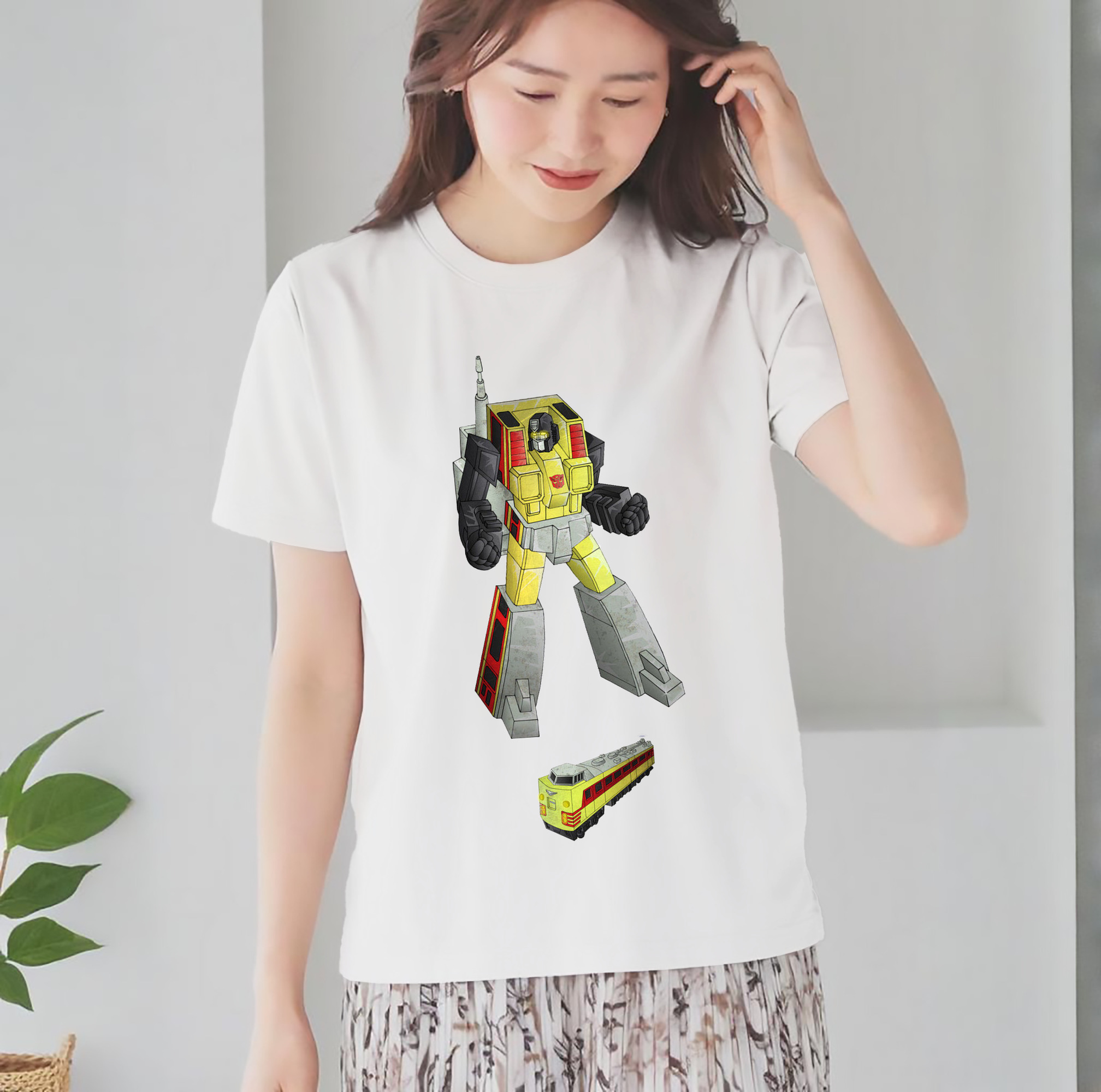  レディースカジュアルプリントTシャツ（綿100％）