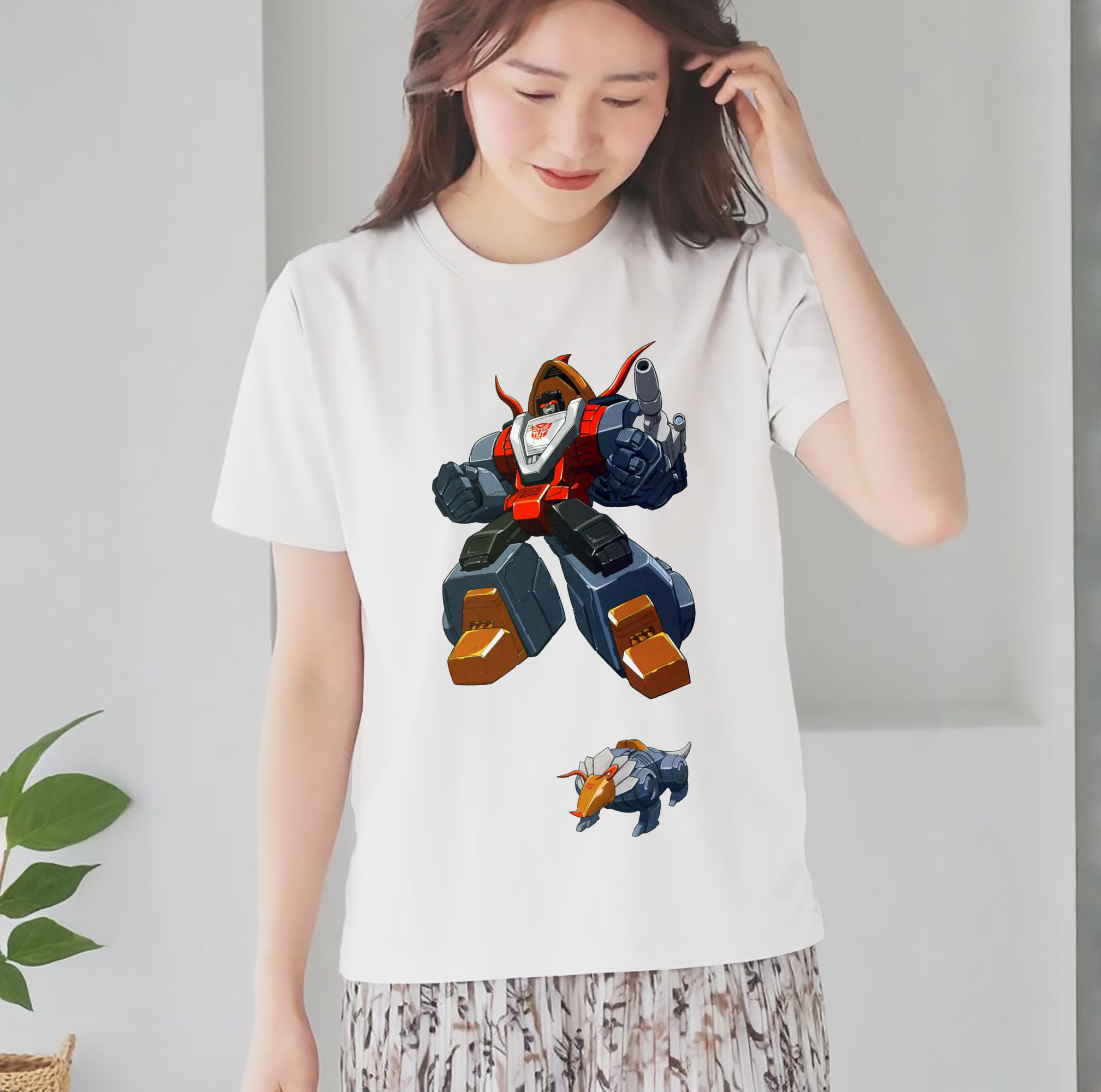  レディースカジュアルプリントTシャツ（綿100％）