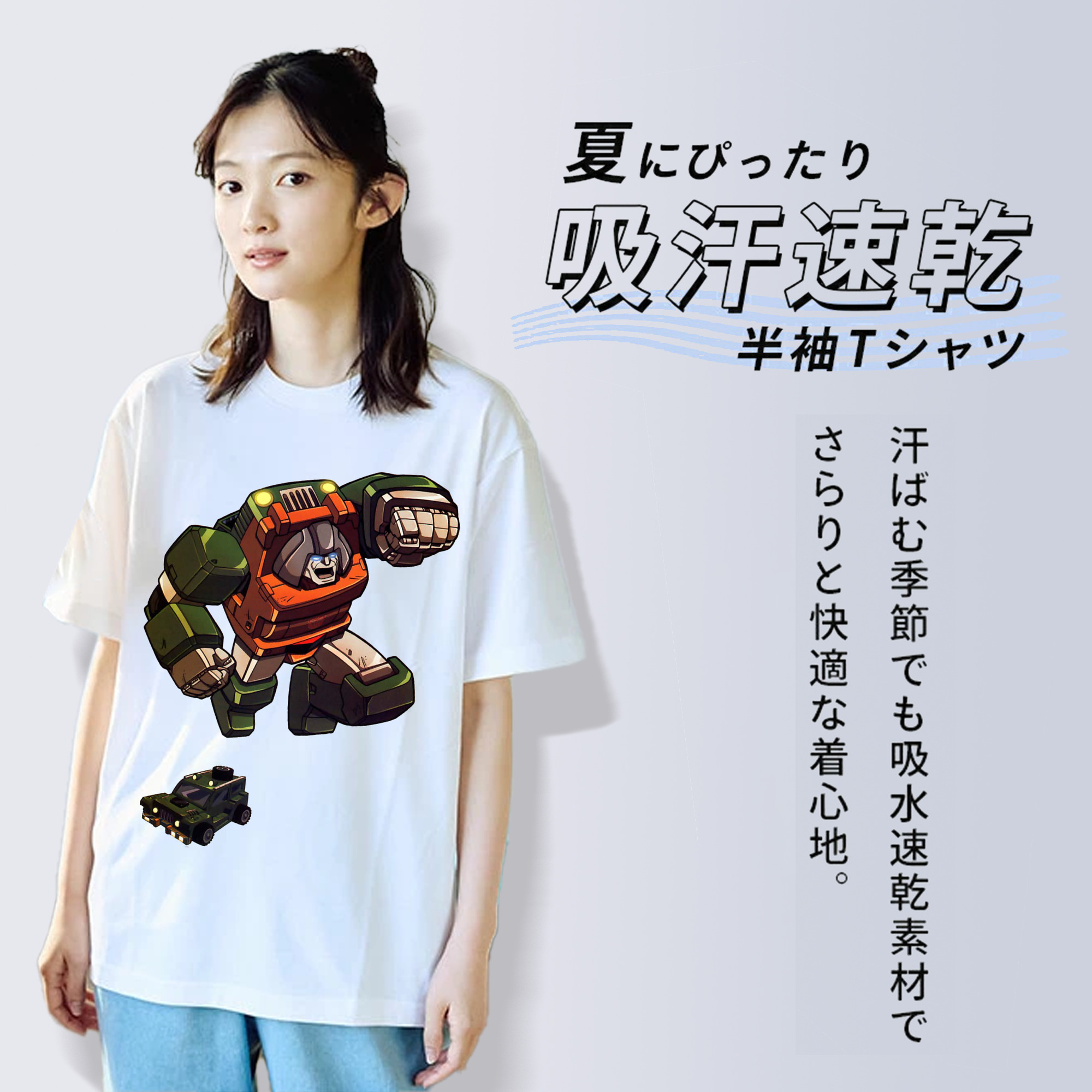  レディースカジュアルプリントTシャツ（綿100％）
