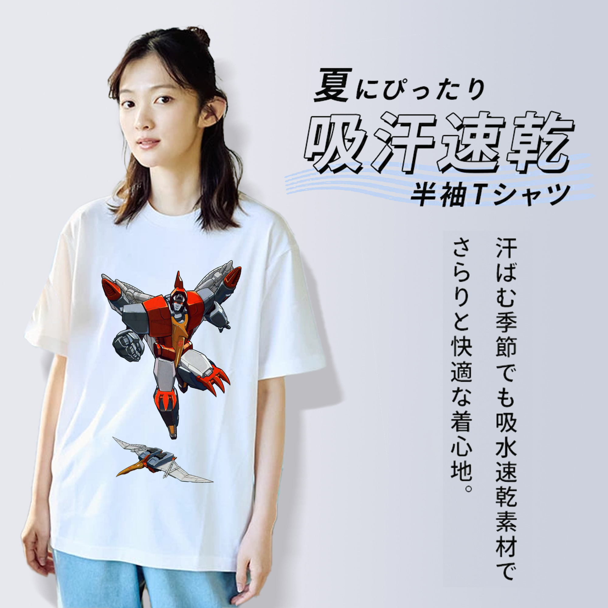  レディースカジュアルプリントTシャツ（綿100％）