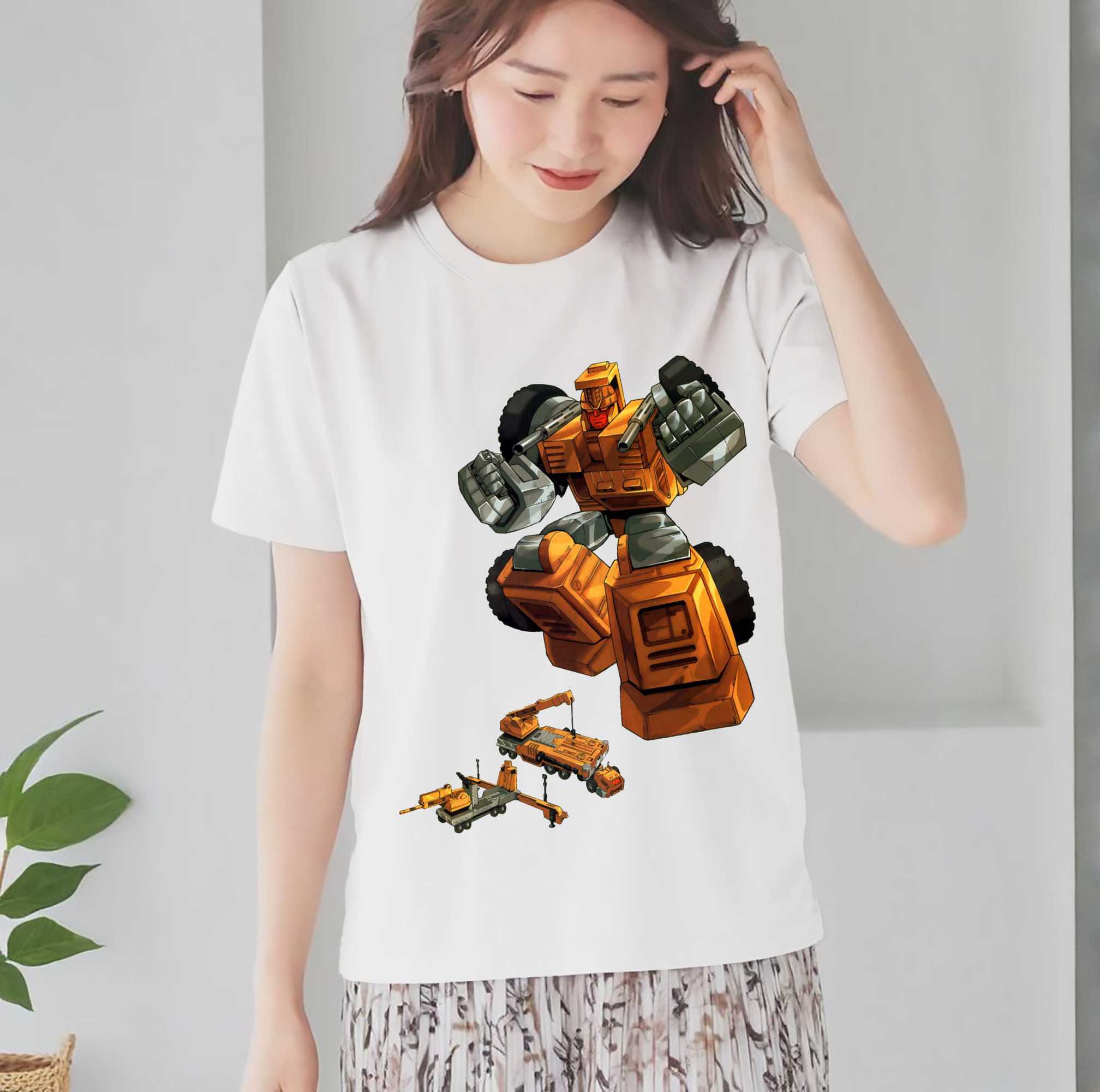  レディースカジュアルプリントTシャツ（綿100％）