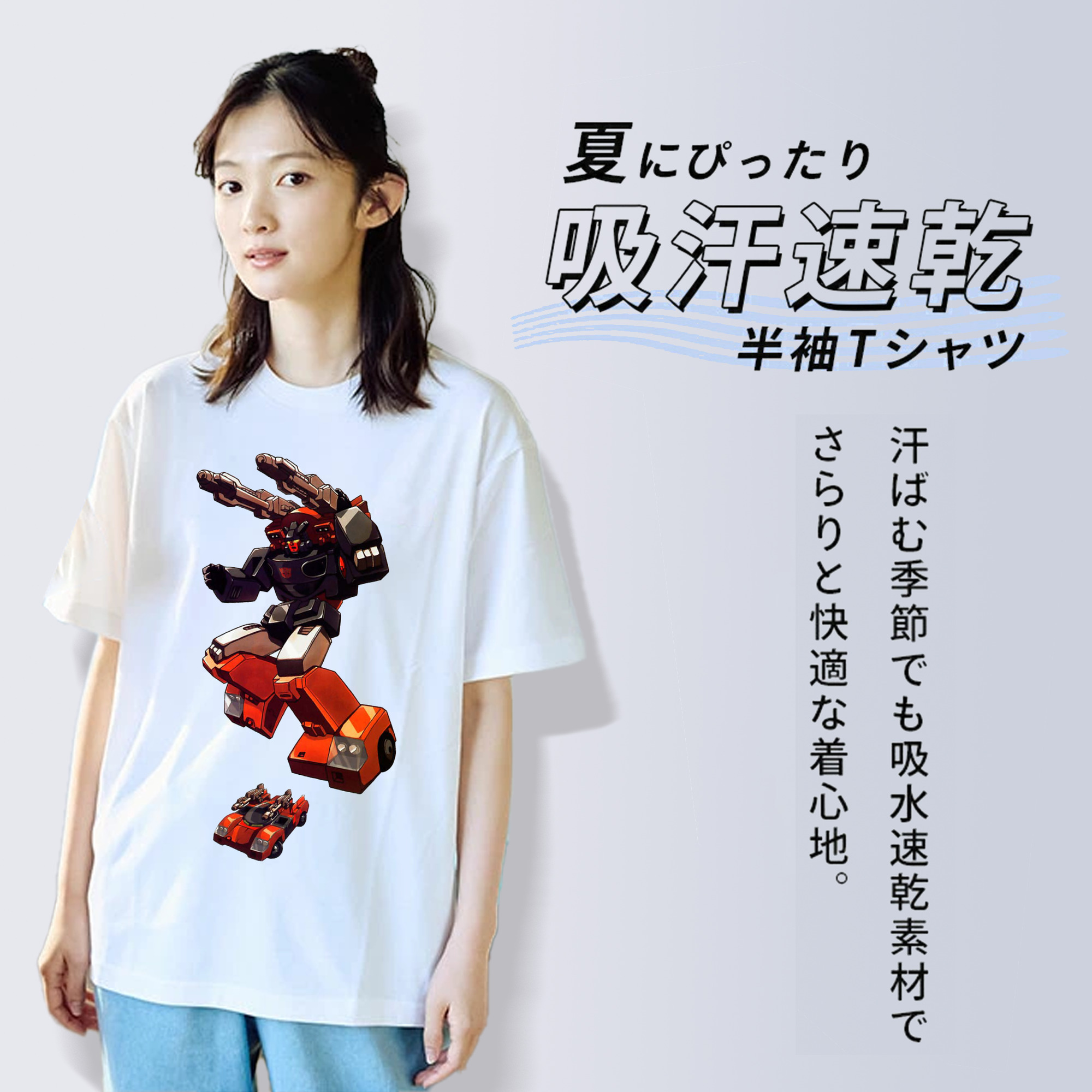  レディースカジュアルプリントTシャツ（綿100％）