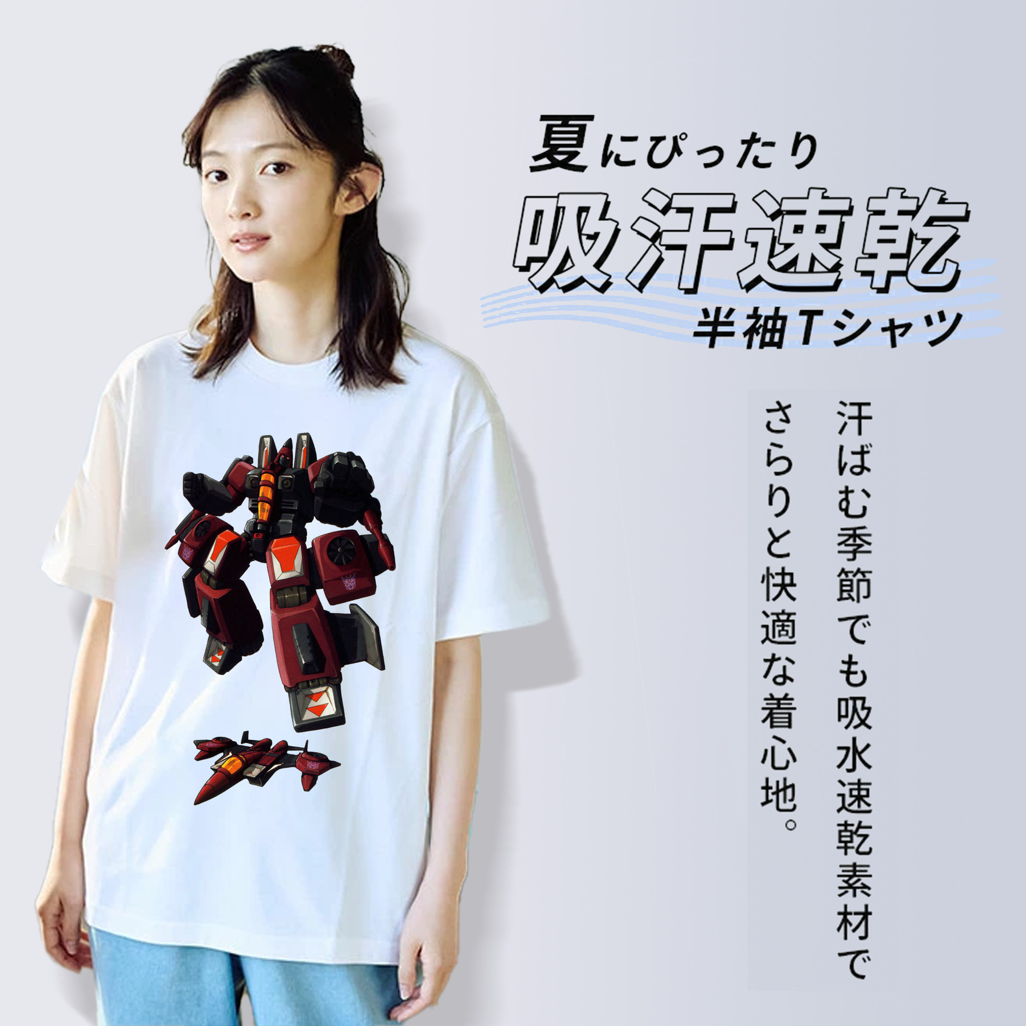  レディースカジュアルプリントTシャツ（綿100％）