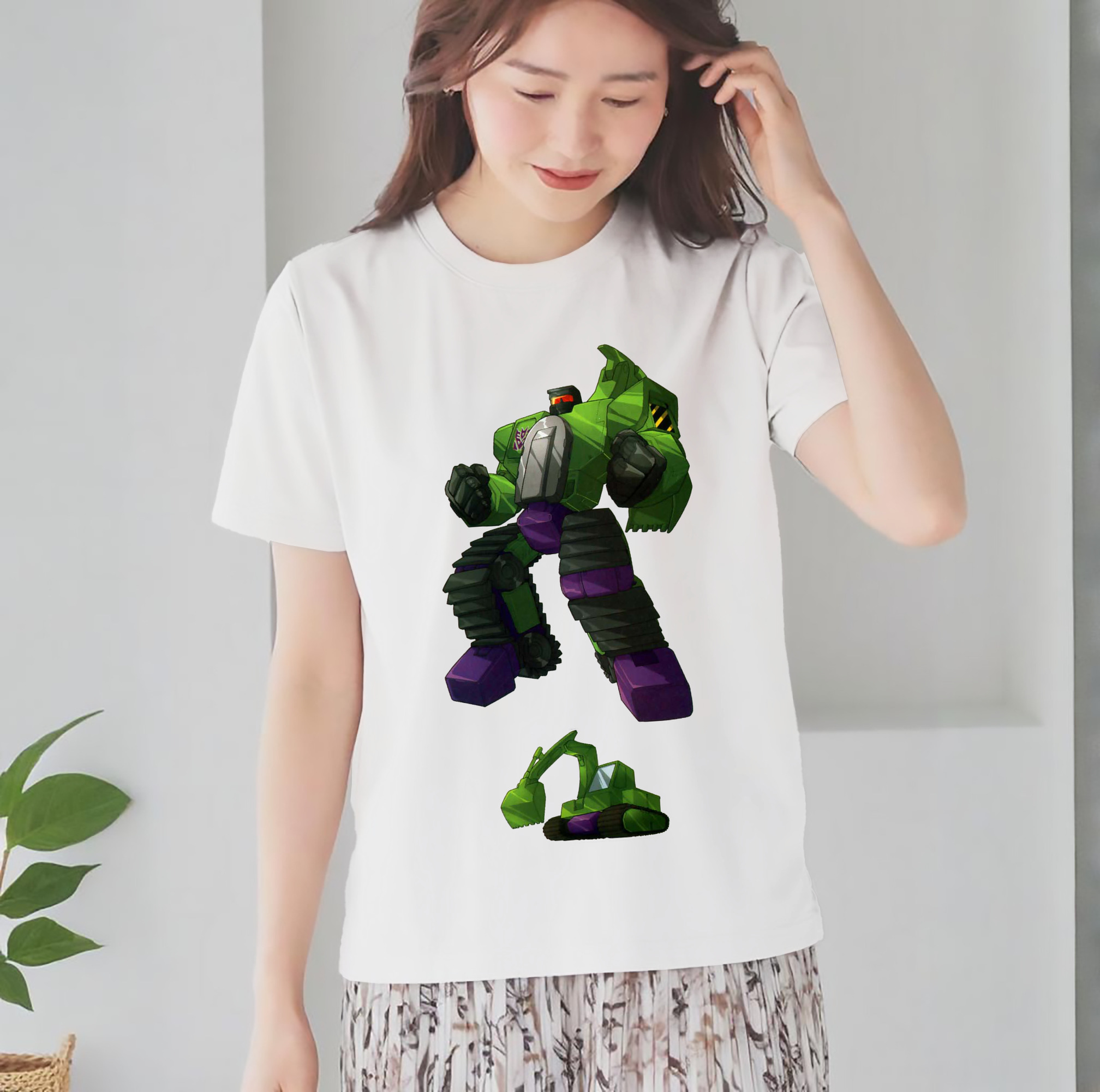  レディースカジュアルプリントTシャツ（綿100％）