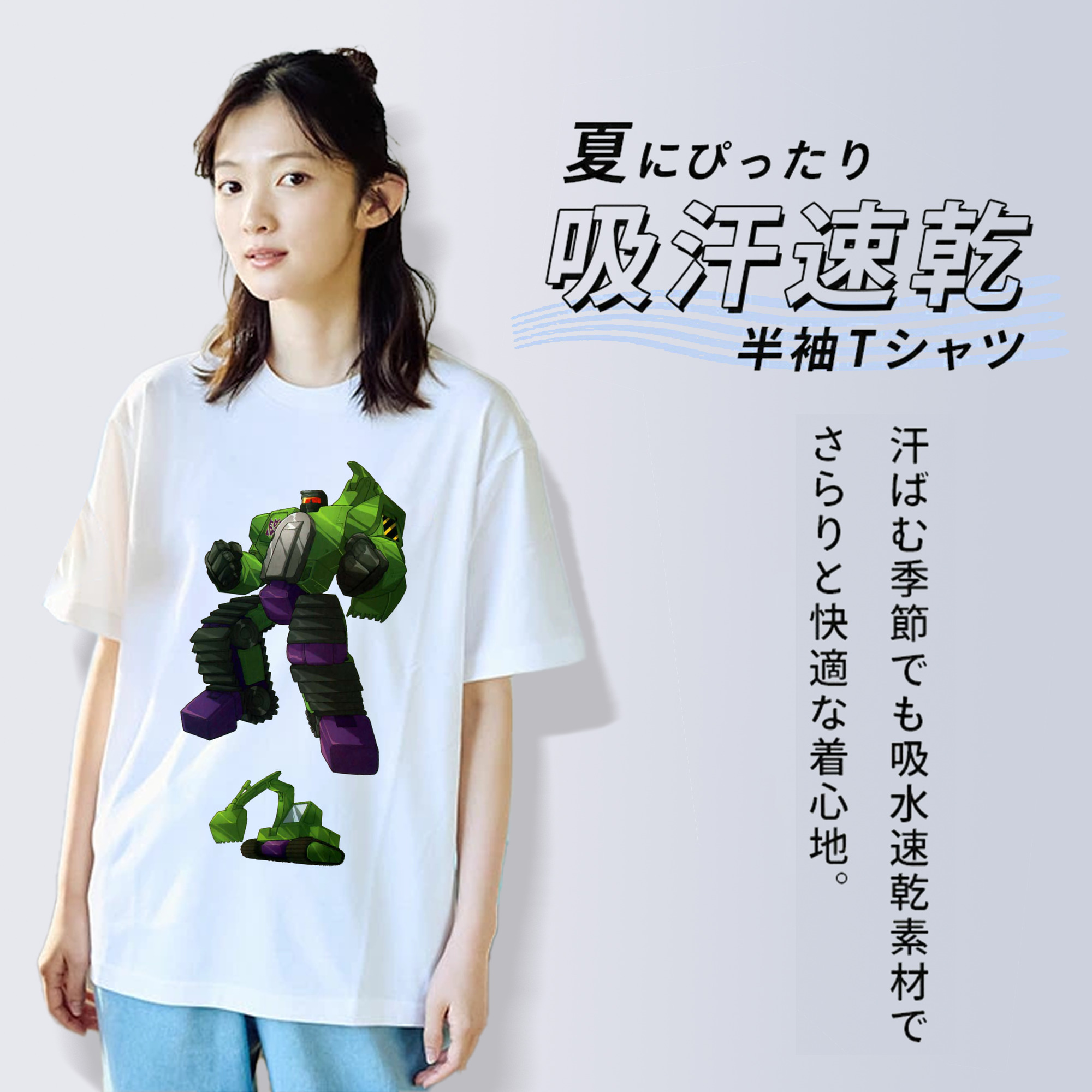  レディースカジュアルプリントTシャツ（綿100％）