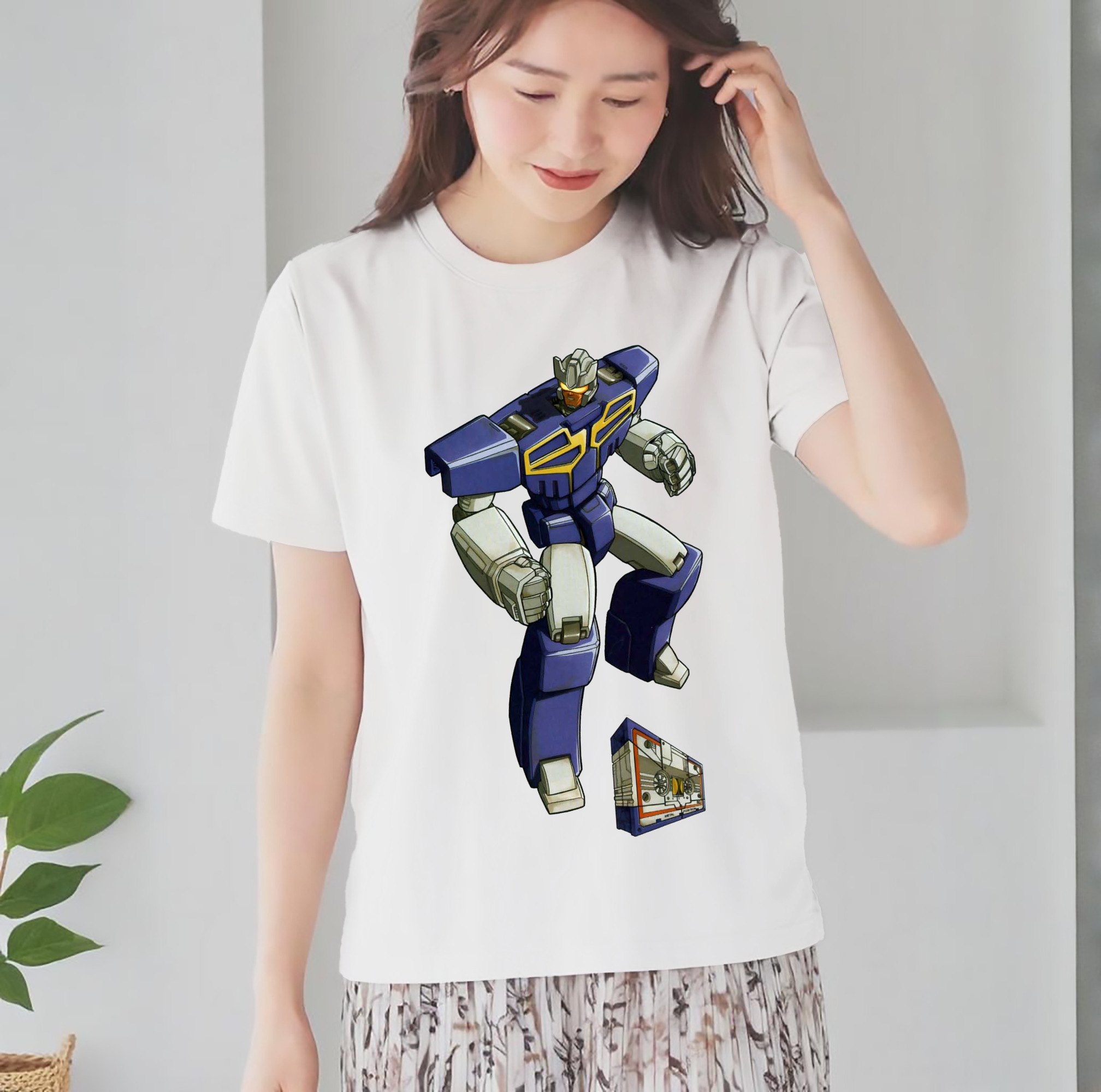  レディースカジュアルプリントTシャツ（綿100％）