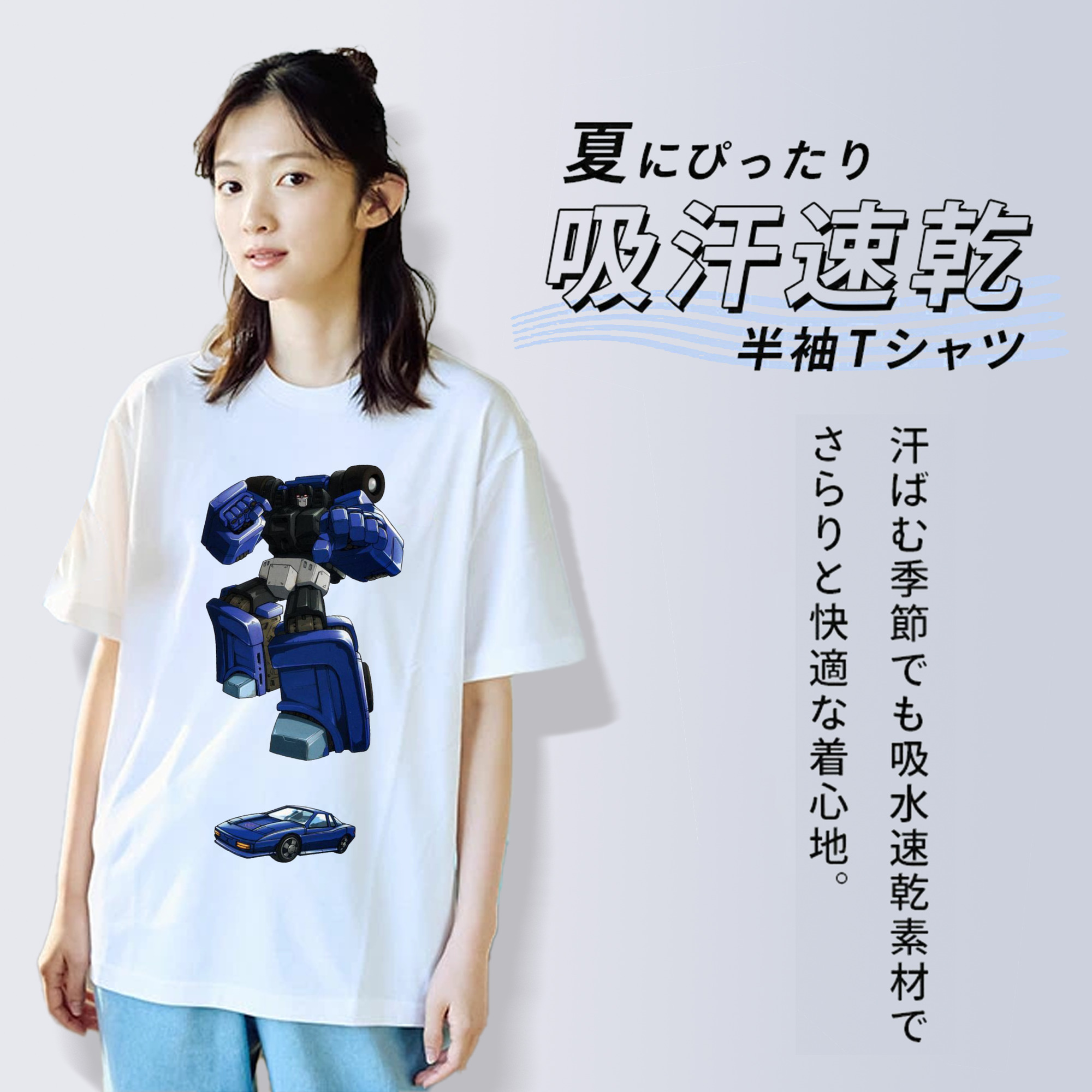  レディースカジュアルプリントTシャツ（綿100％）
