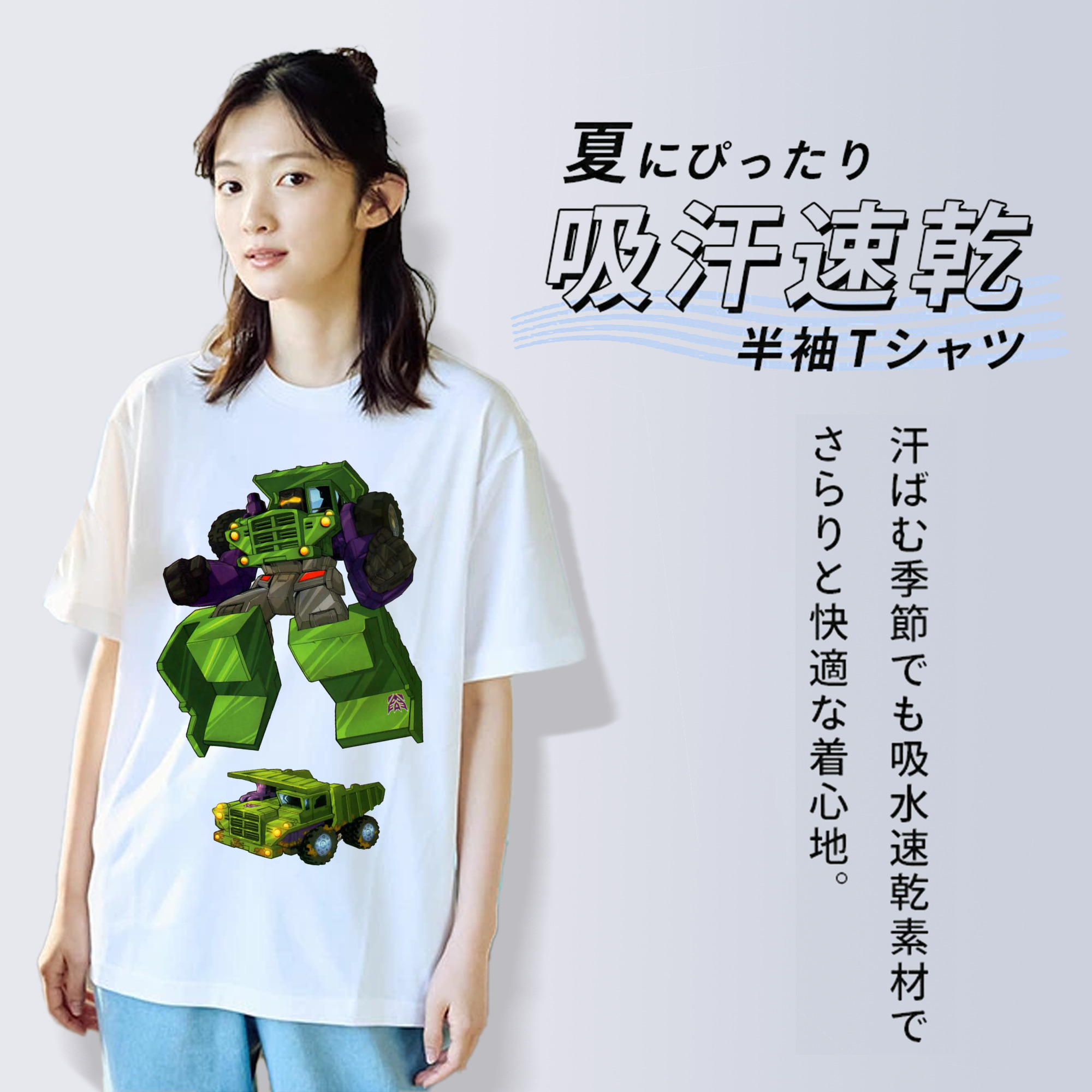  レディースカジュアルプリントTシャツ（綿100％）