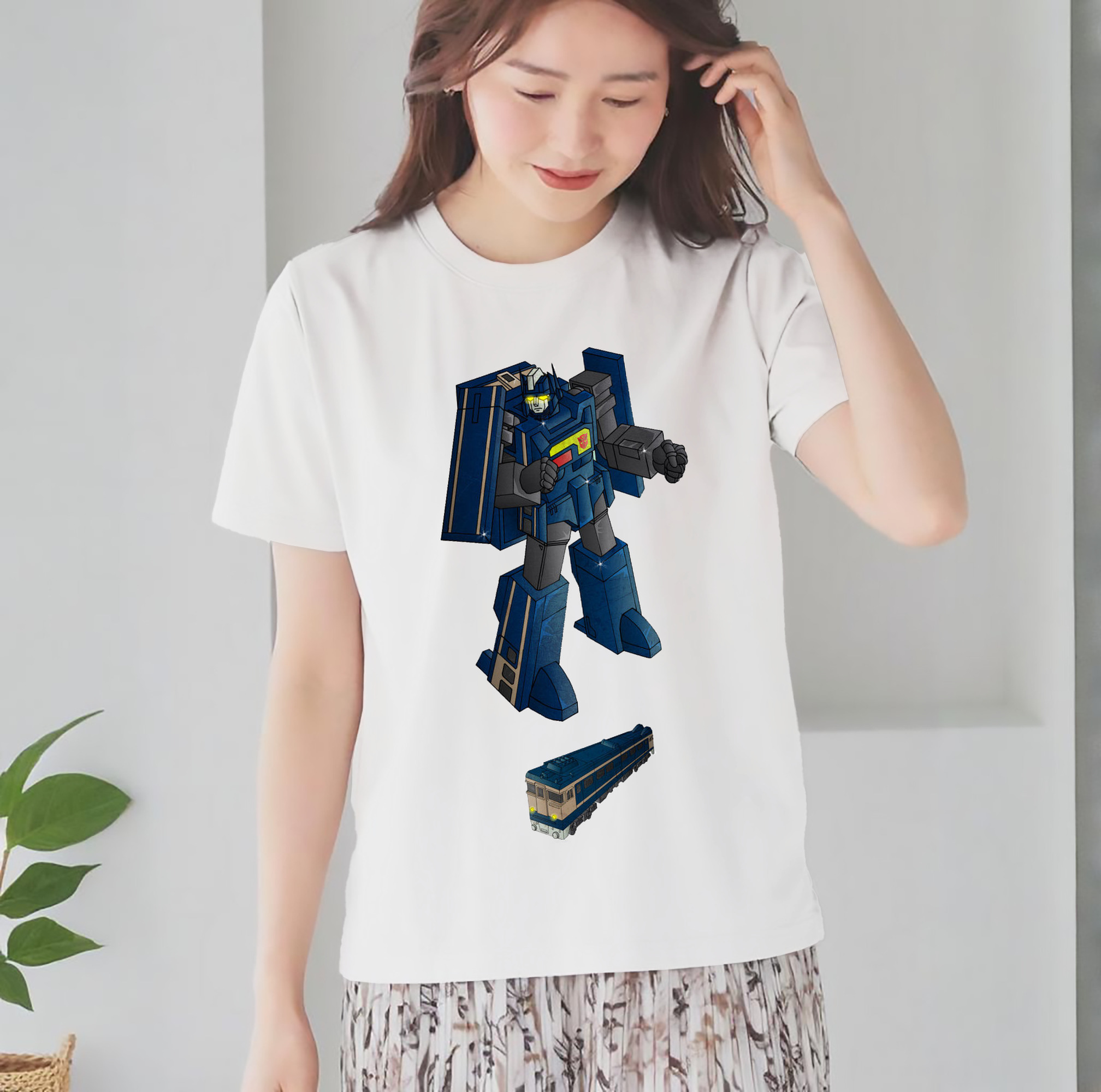  レディースカジュアルプリントTシャツ（綿100％）