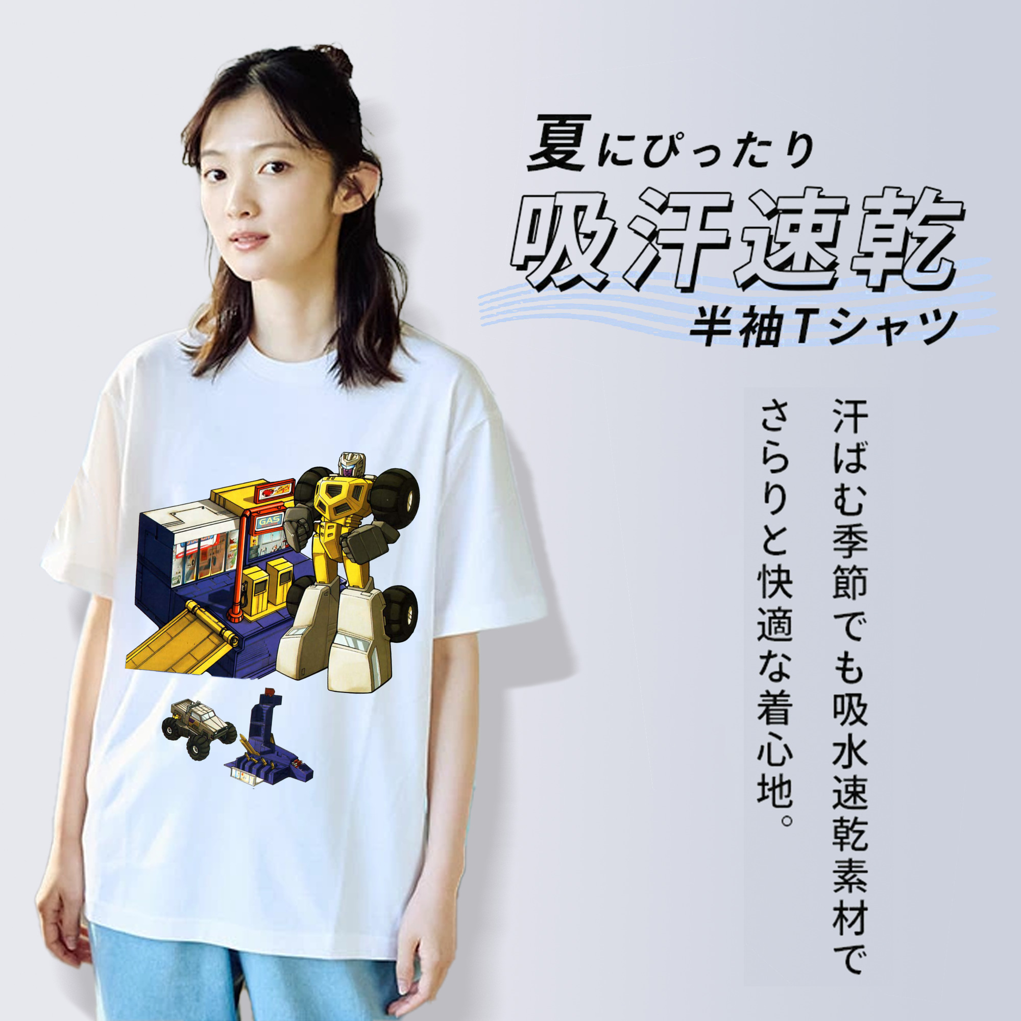  レディースカジュアルプリントTシャツ（綿100％）