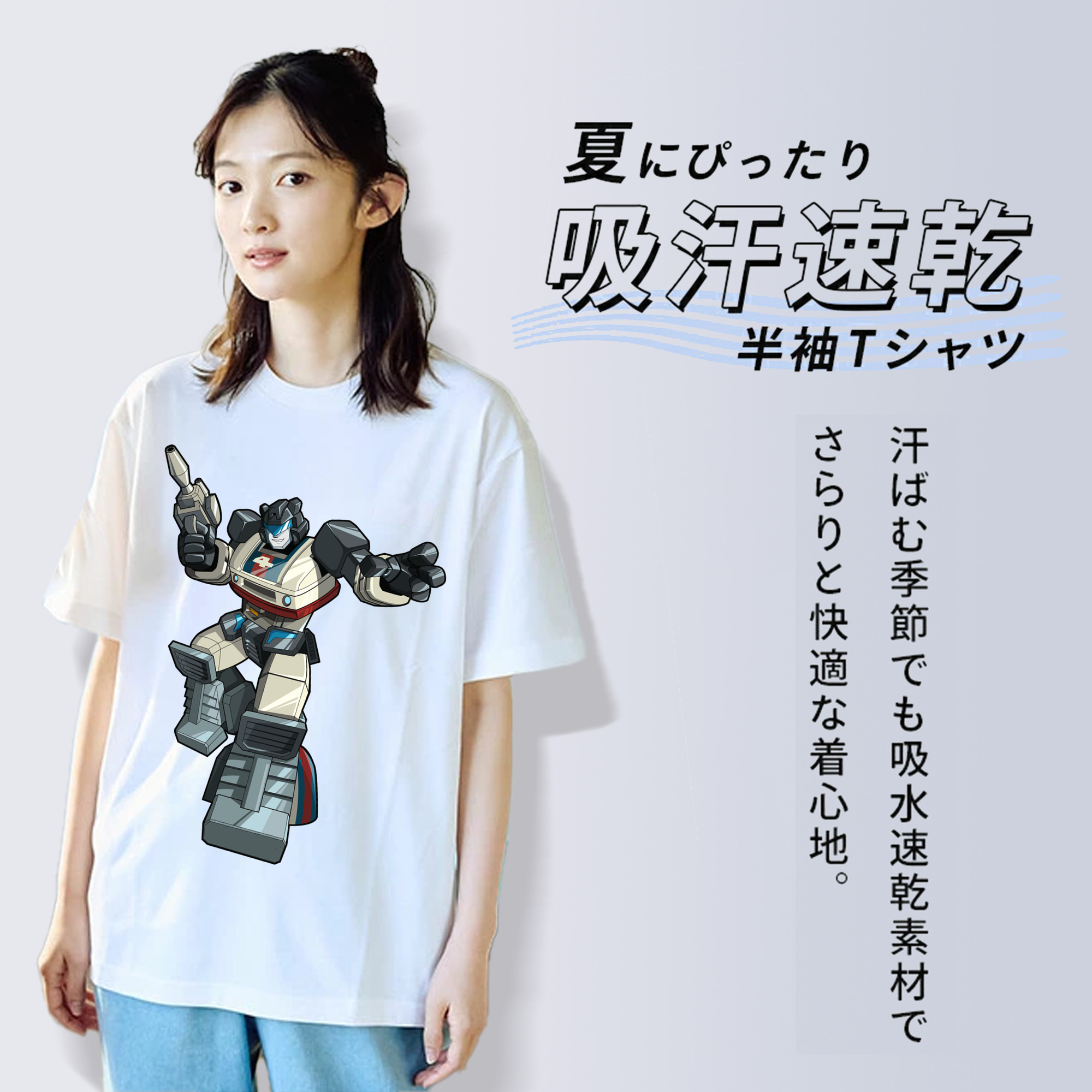  レディースカジュアルプリントTシャツ（綿100％）