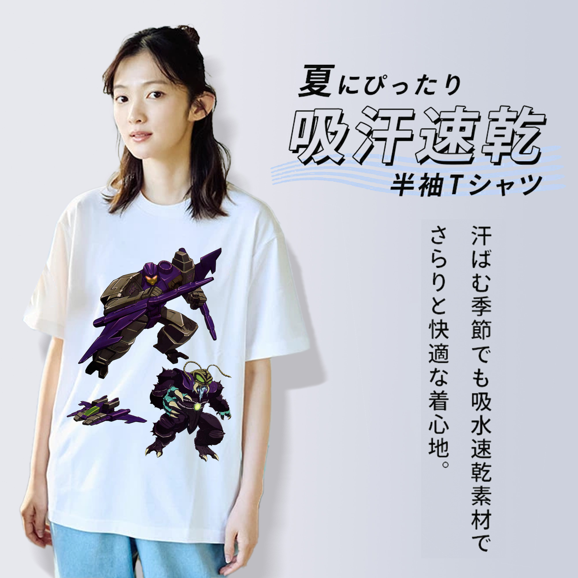  レディースカジュアルプリントTシャツ（綿100％）