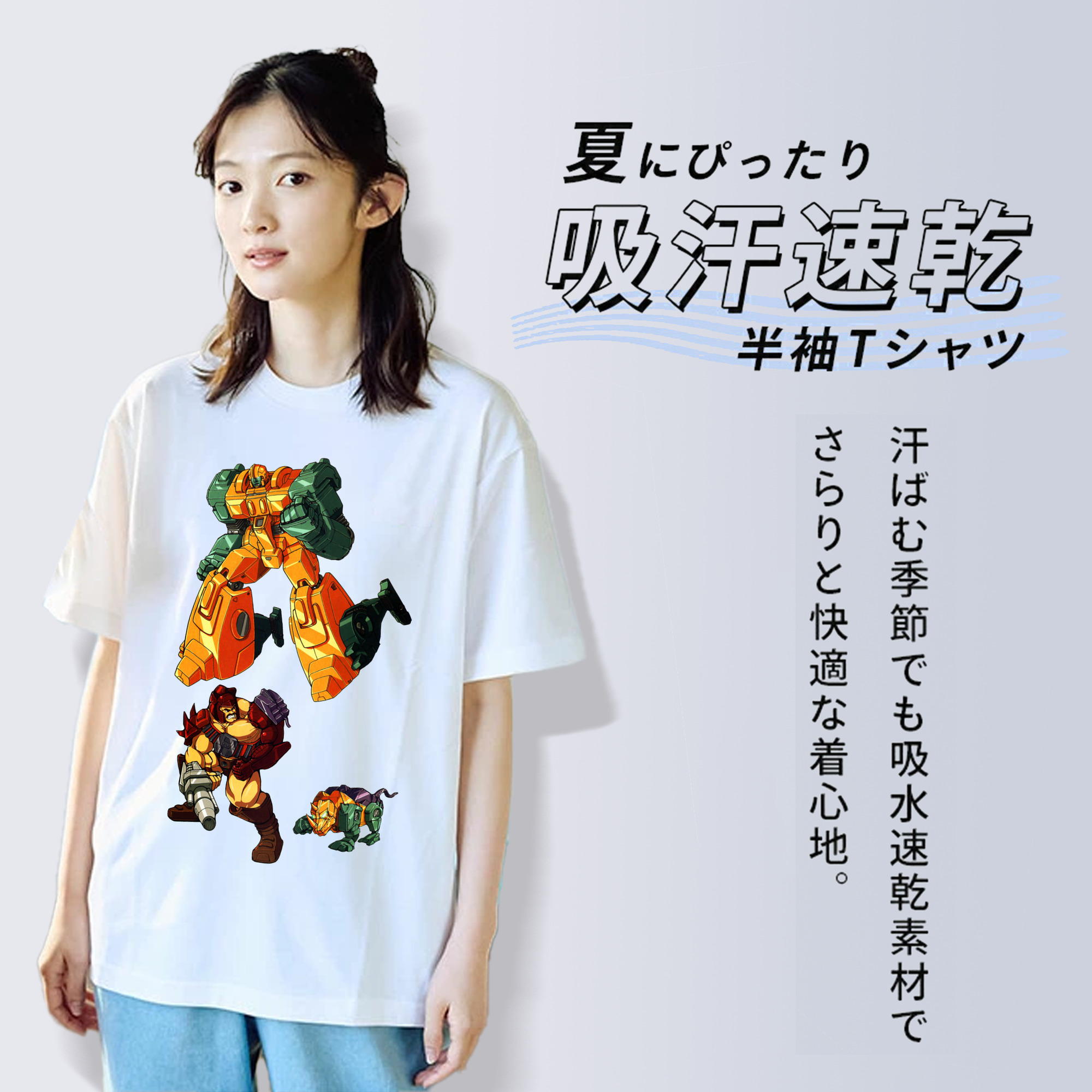  レディースカジュアルプリントTシャツ（綿100％）