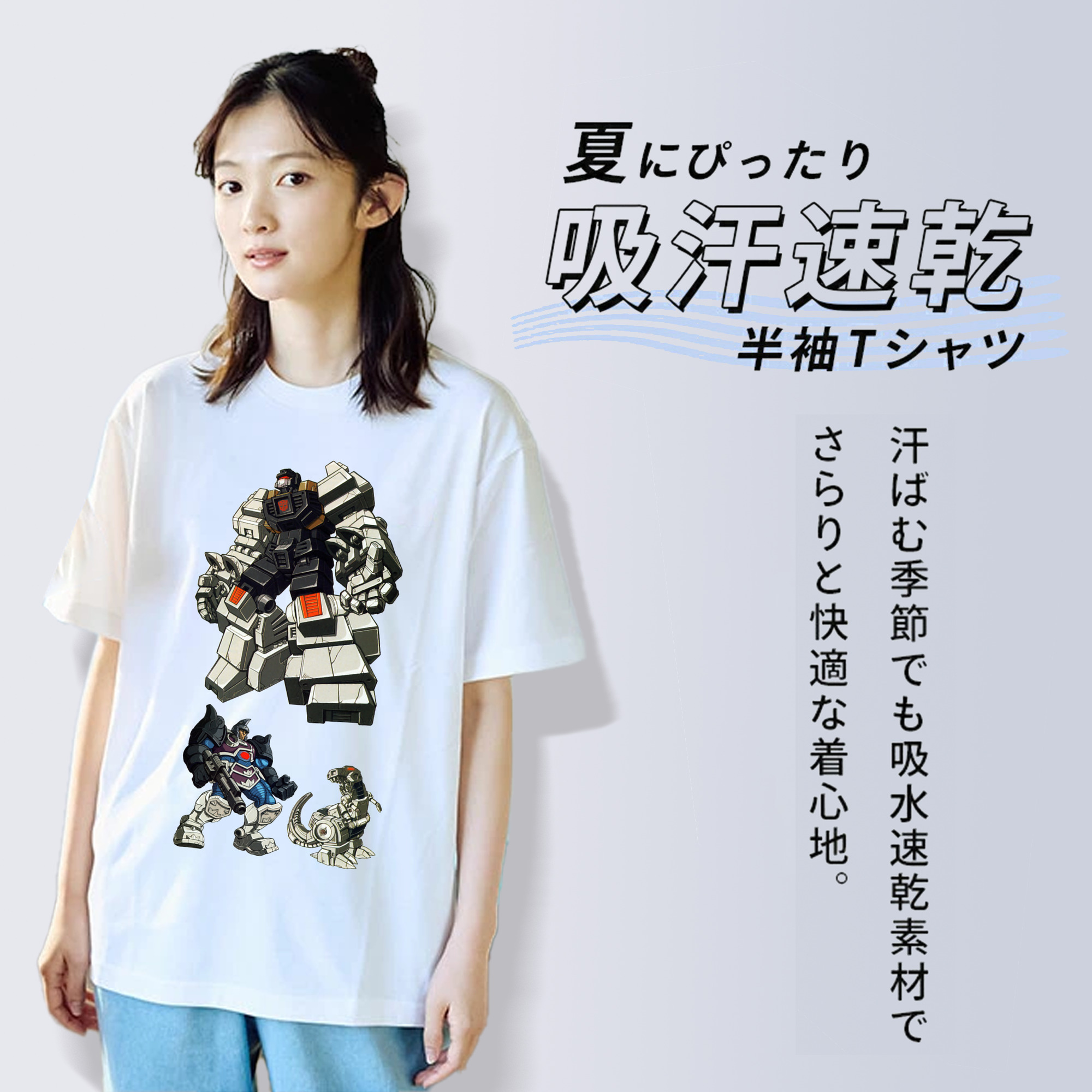  レディースカジュアルプリントTシャツ（綿100％）