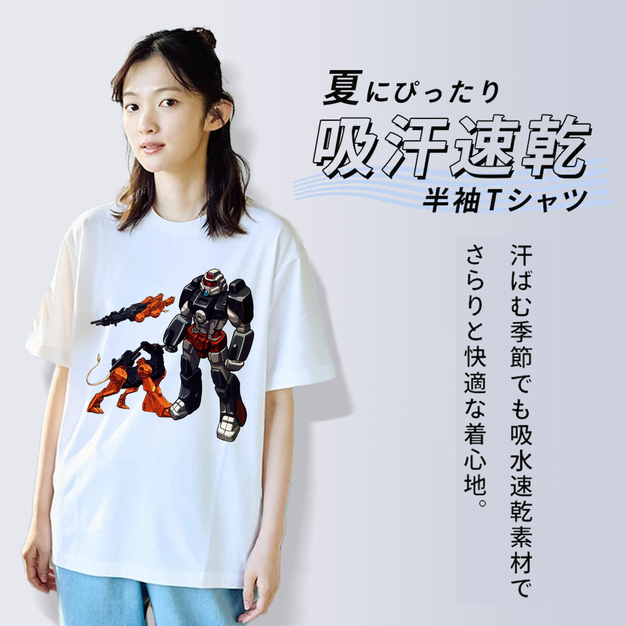 レディースカジュアルプリントTシャツ（綿100％）