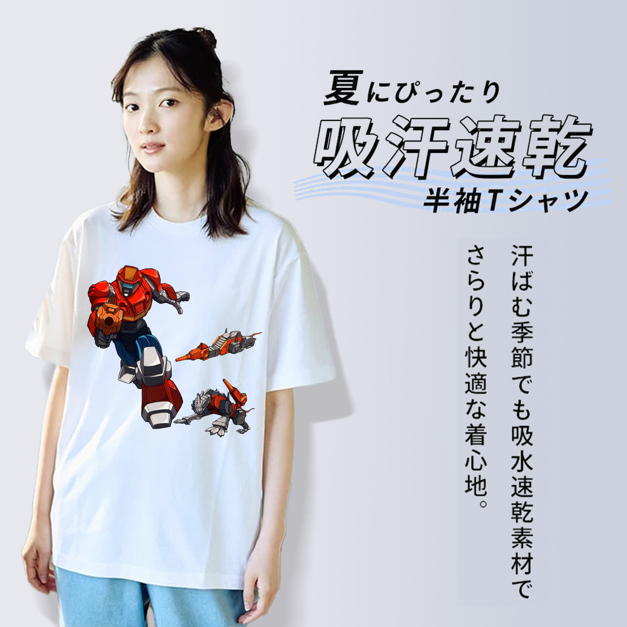  レディースカジュアルプリントTシャツ（綿100％）