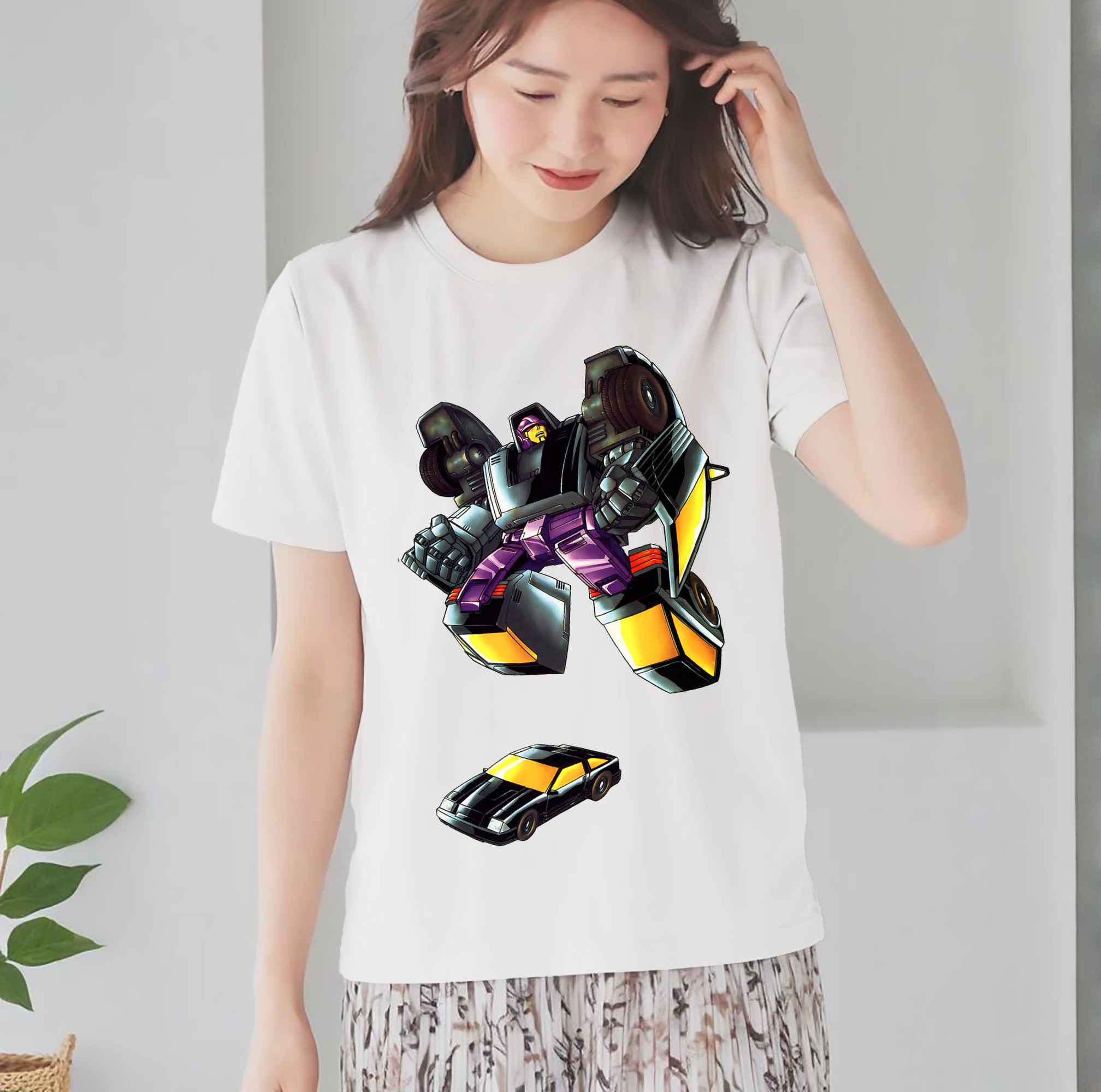  レディースカジュアルプリントTシャツ（綿100％）
