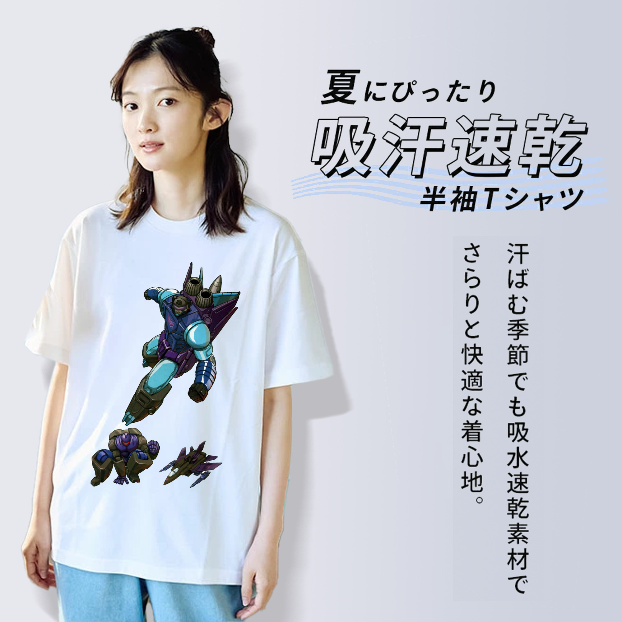  レディースカジュアルプリントTシャツ（綿100％）