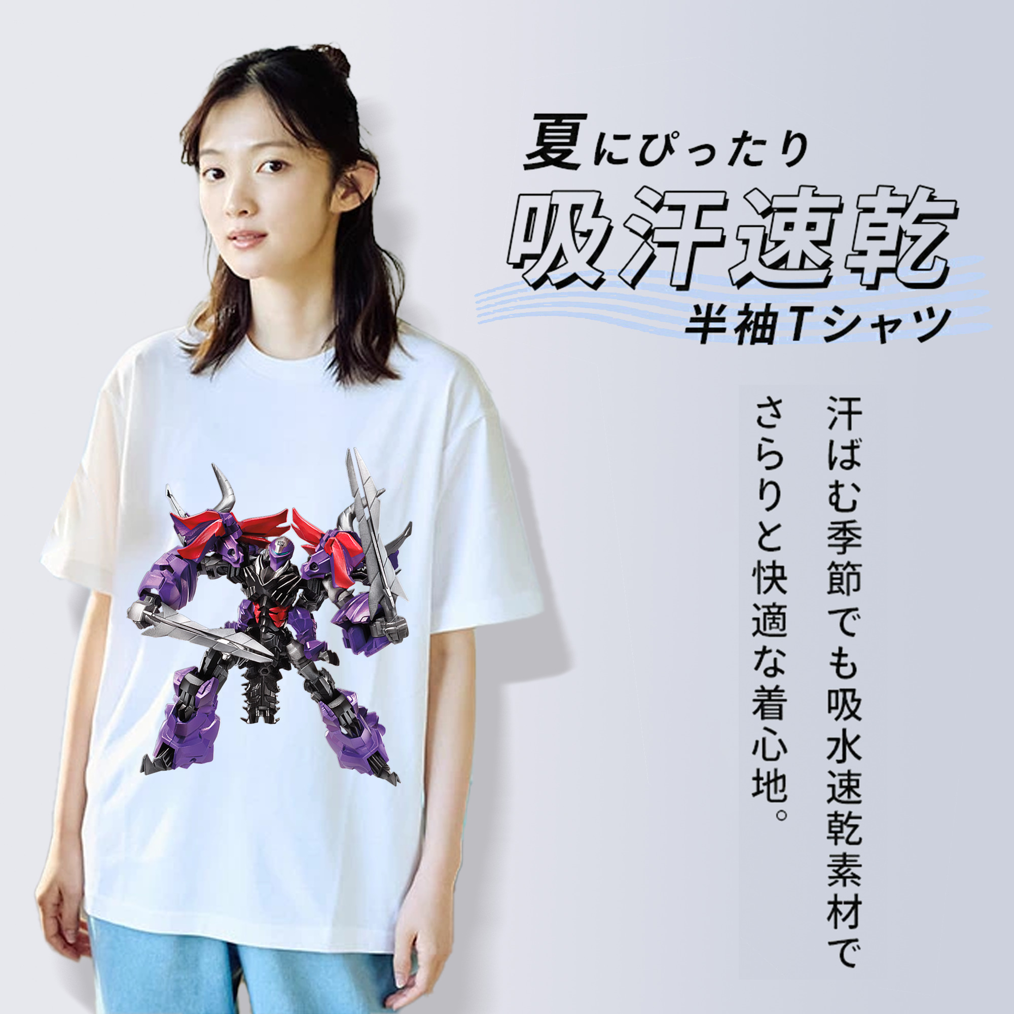  レディースカジュアルプリントTシャツ（綿100％）