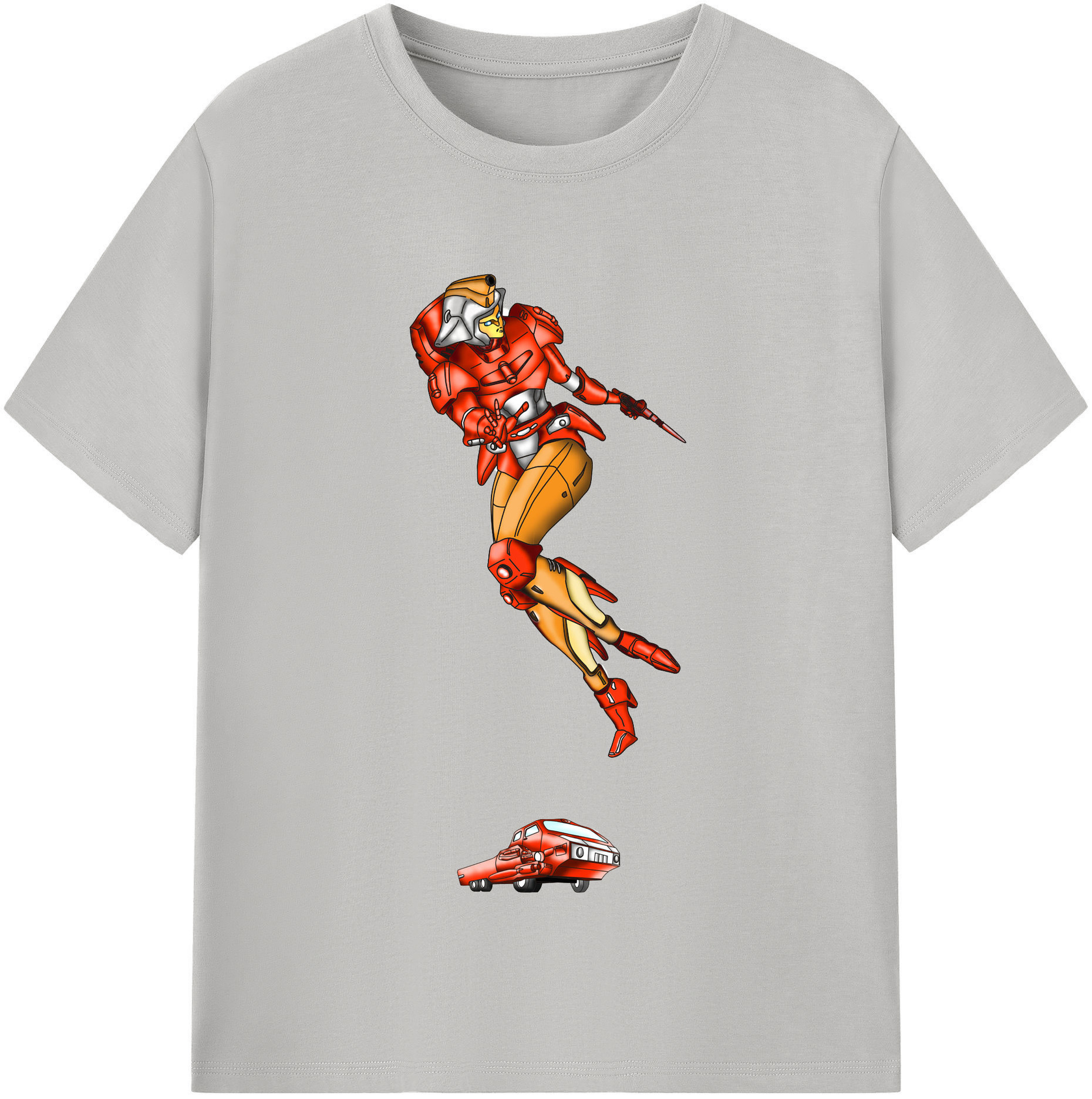 （画像用）  レディースカジュアルプリントTシャツ（綿100％）